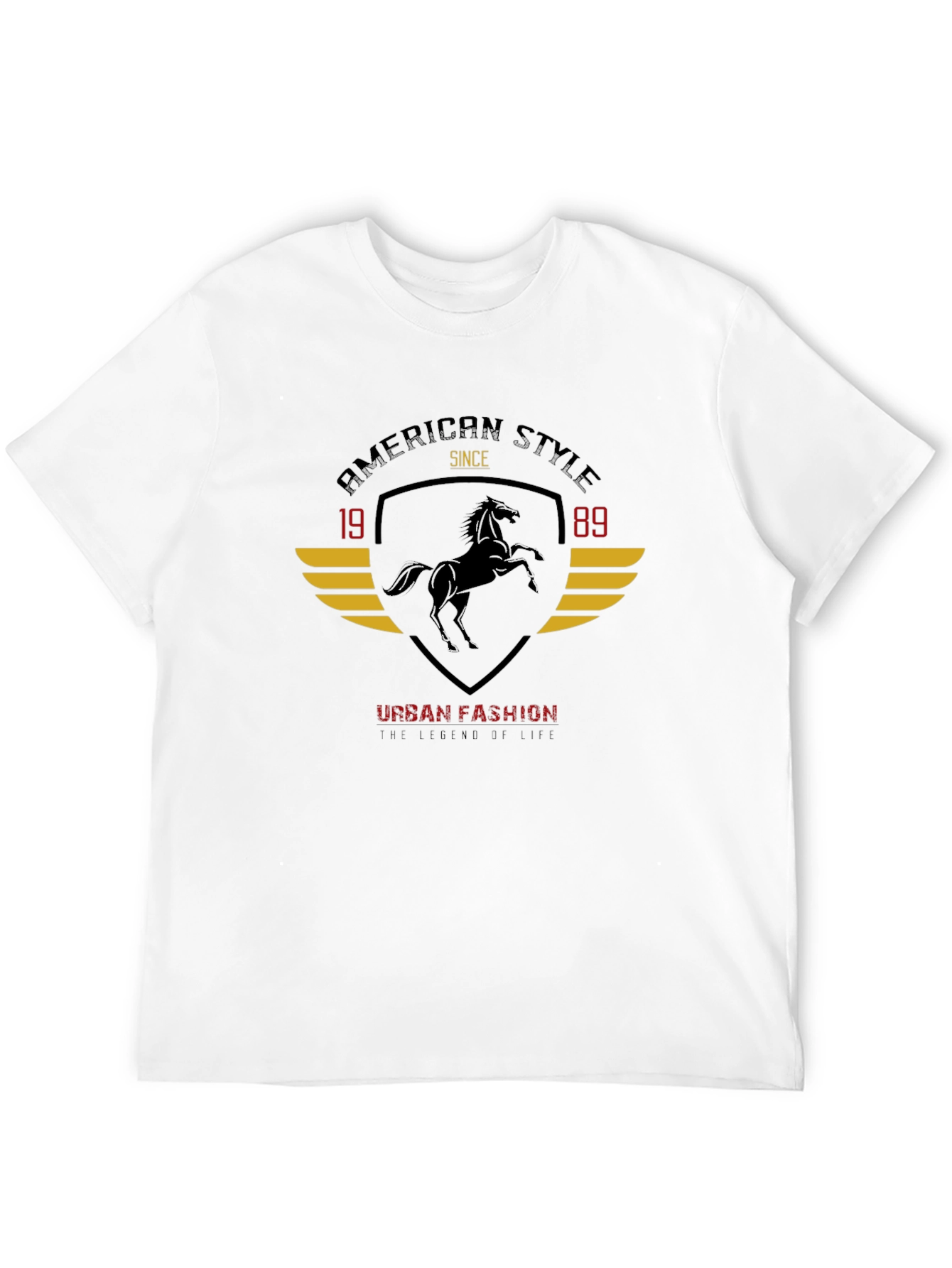 American Style Black Horse Graphic Tee