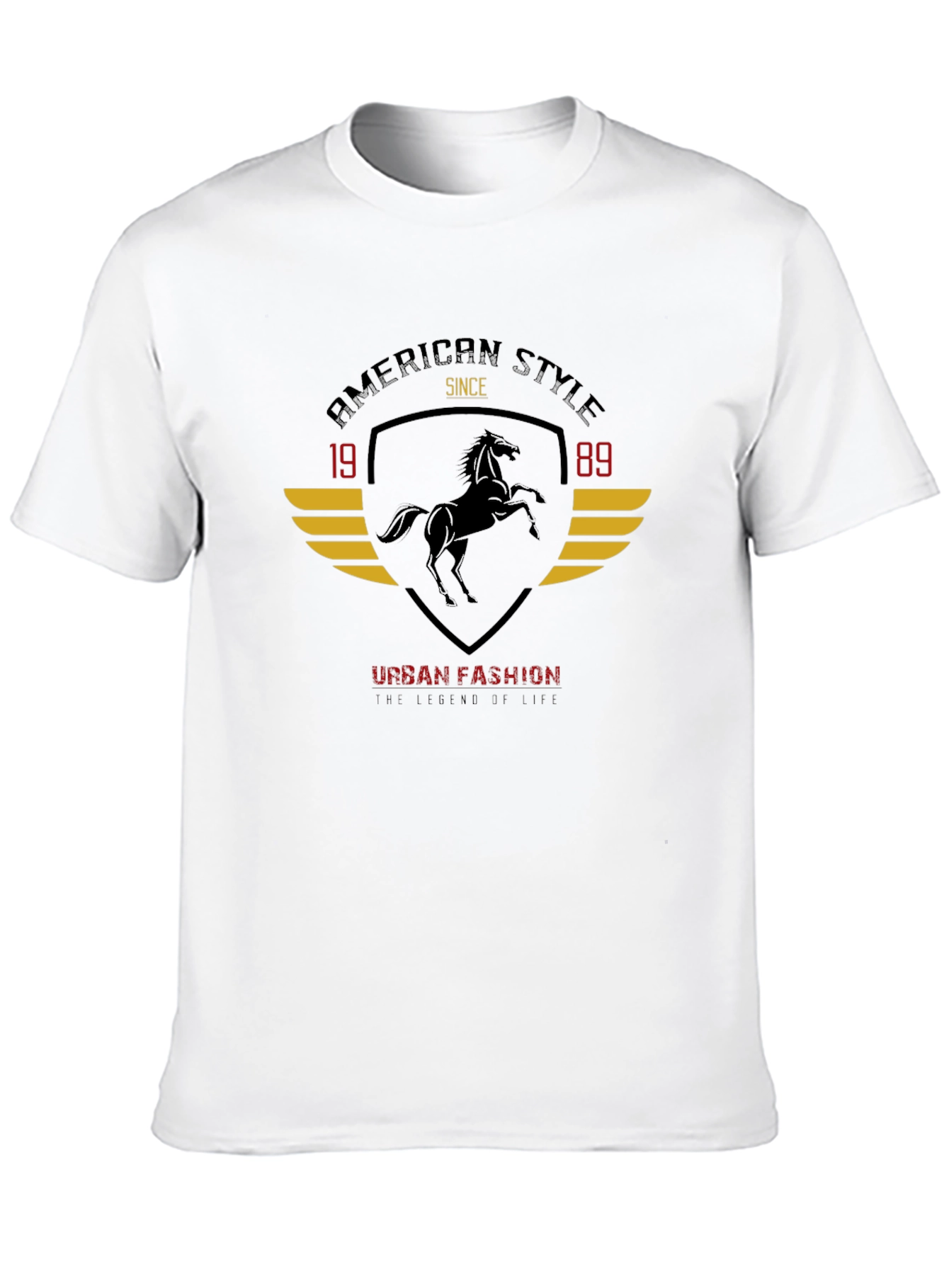 American Style Black Horse Graphic Tee