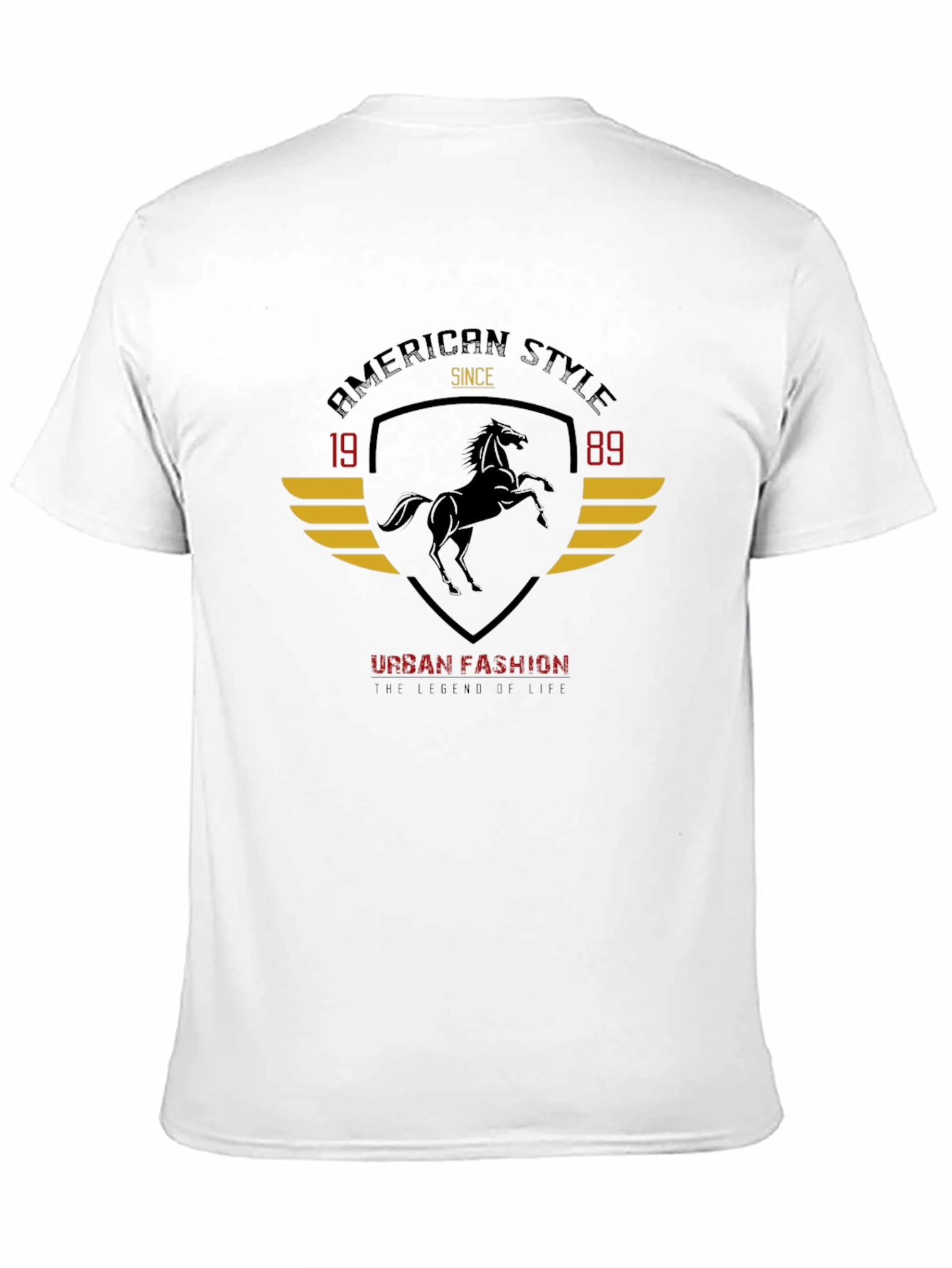 American Style Black Horse Graphic Tee