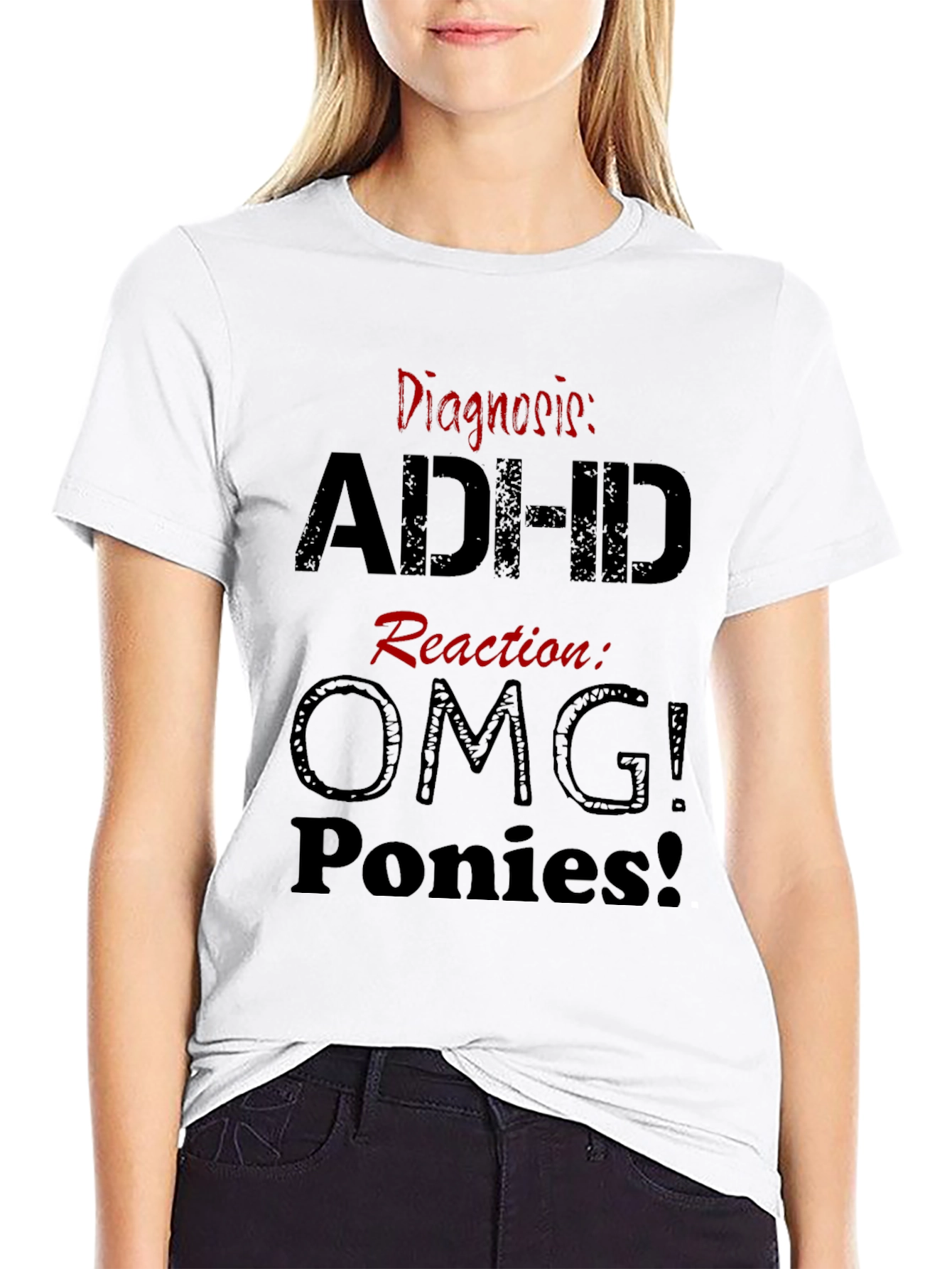 ADHD Diagnosis T-Shirt - Funny Reaction Tee