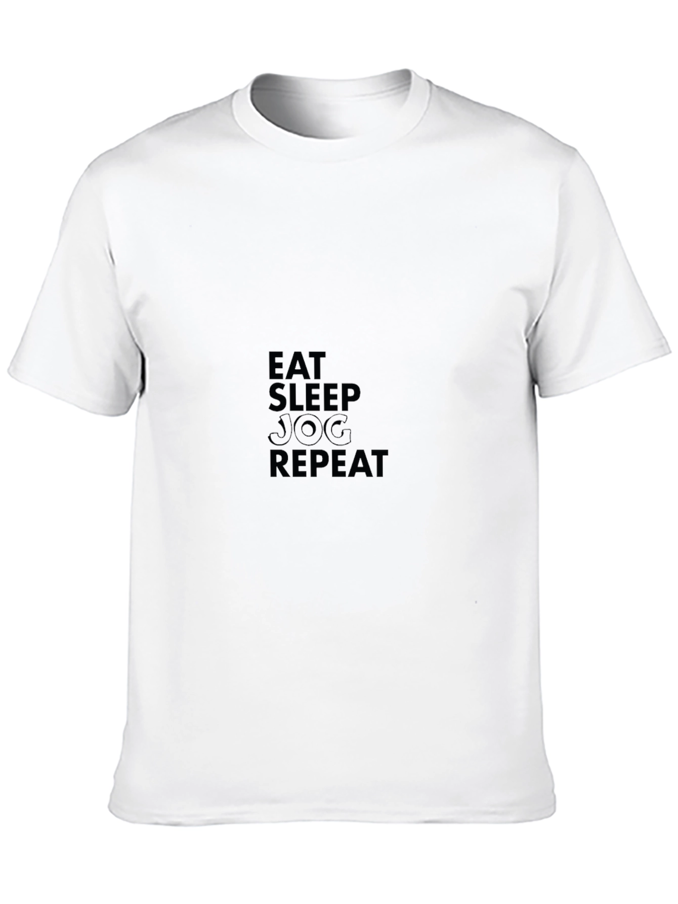 Eat Sleep Jog Repeat Black T-Shirt