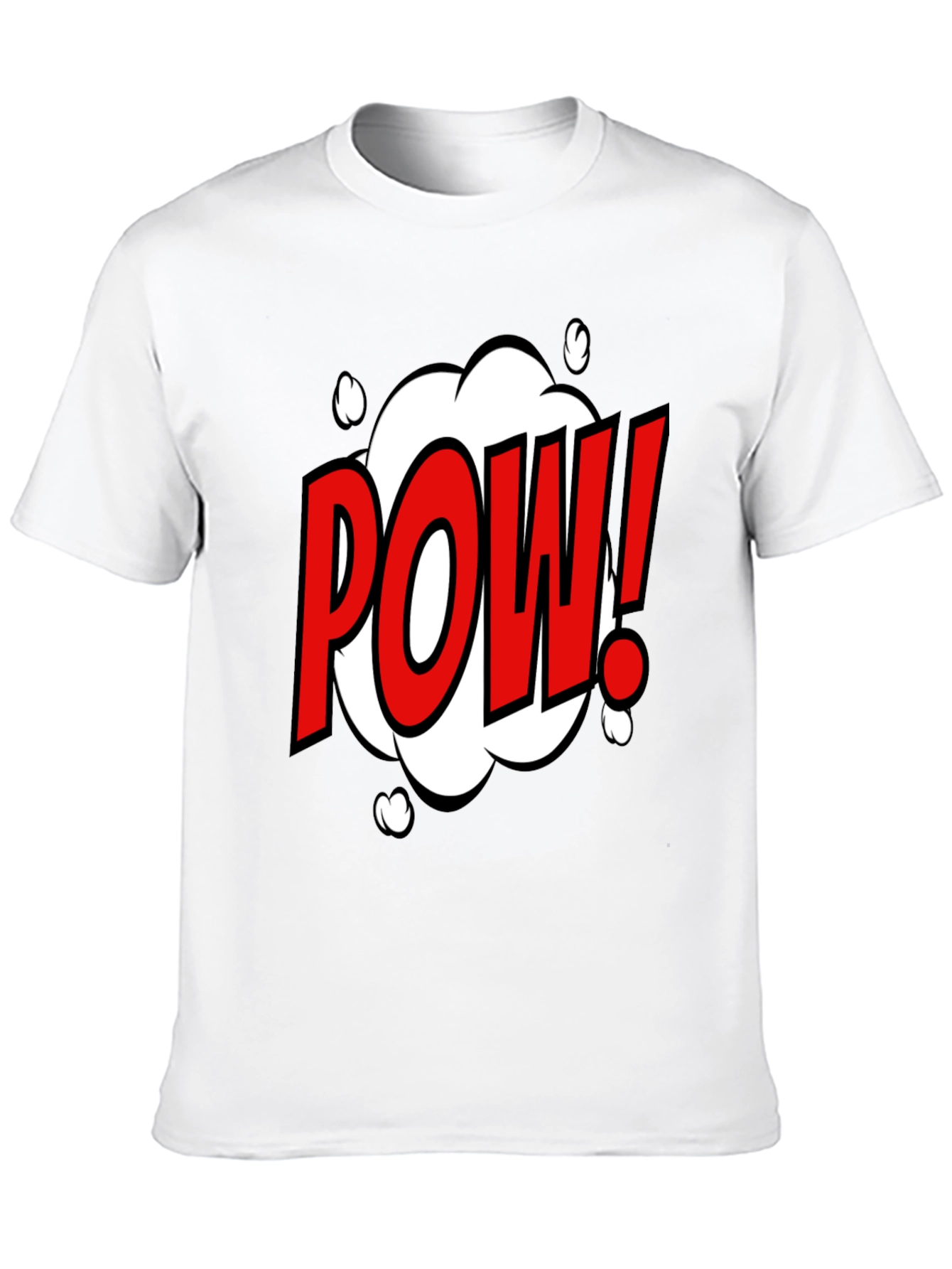 POW! Comic Style Graphic T-Shirt - Black Cotton Tee