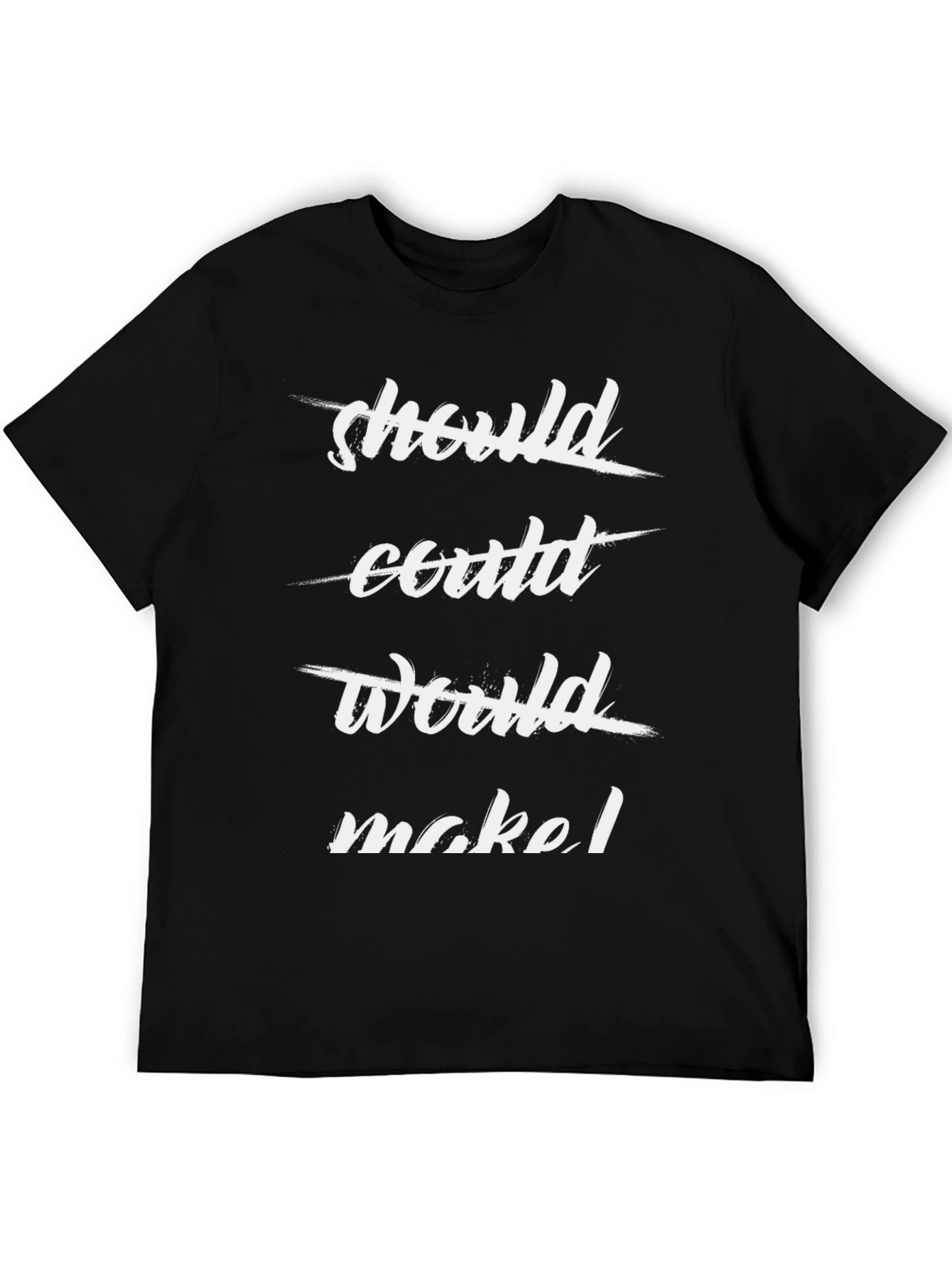 Inspirational Slogan Graphic Tee - Make It Happen!