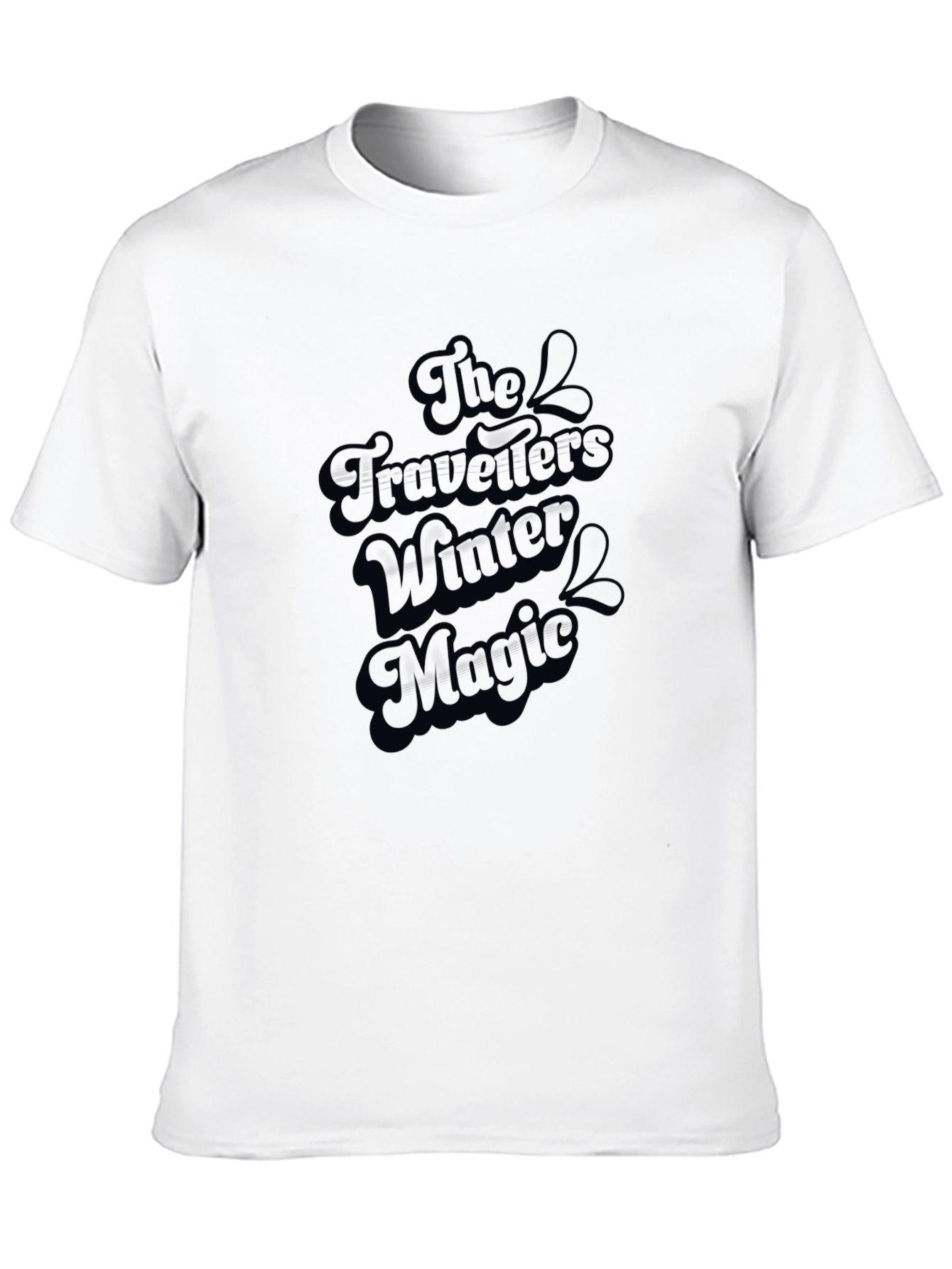 The Travellers Winter Magic Black T-Shirt