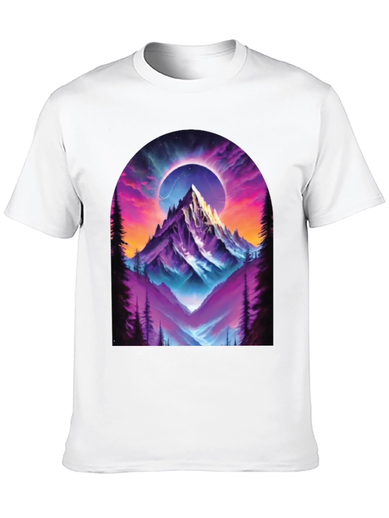 Mountain Eclipse Graphic Tee - Black