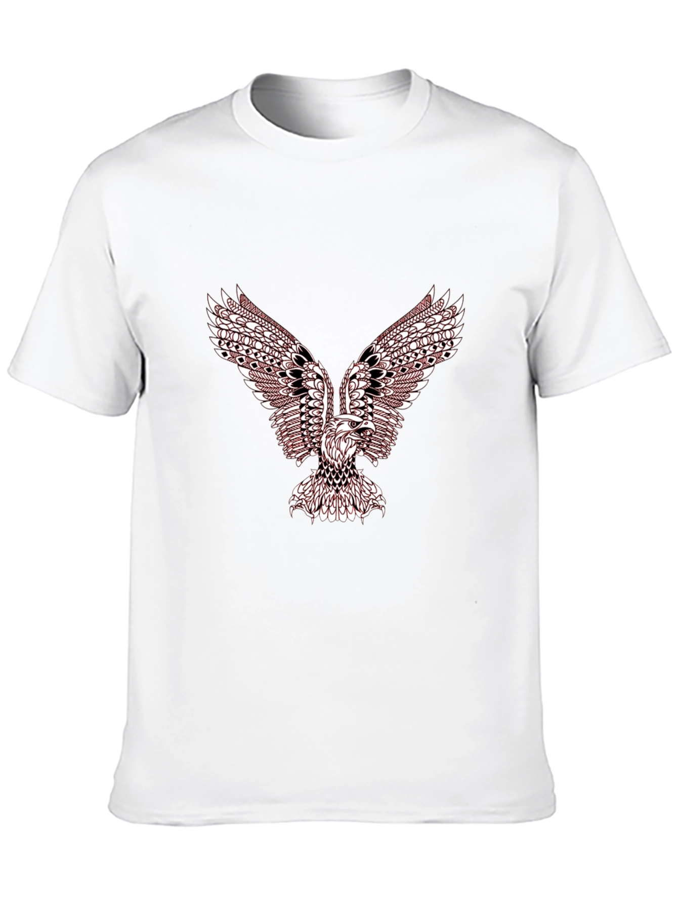 Mens Black T-Shirt with Eagle Graphic
