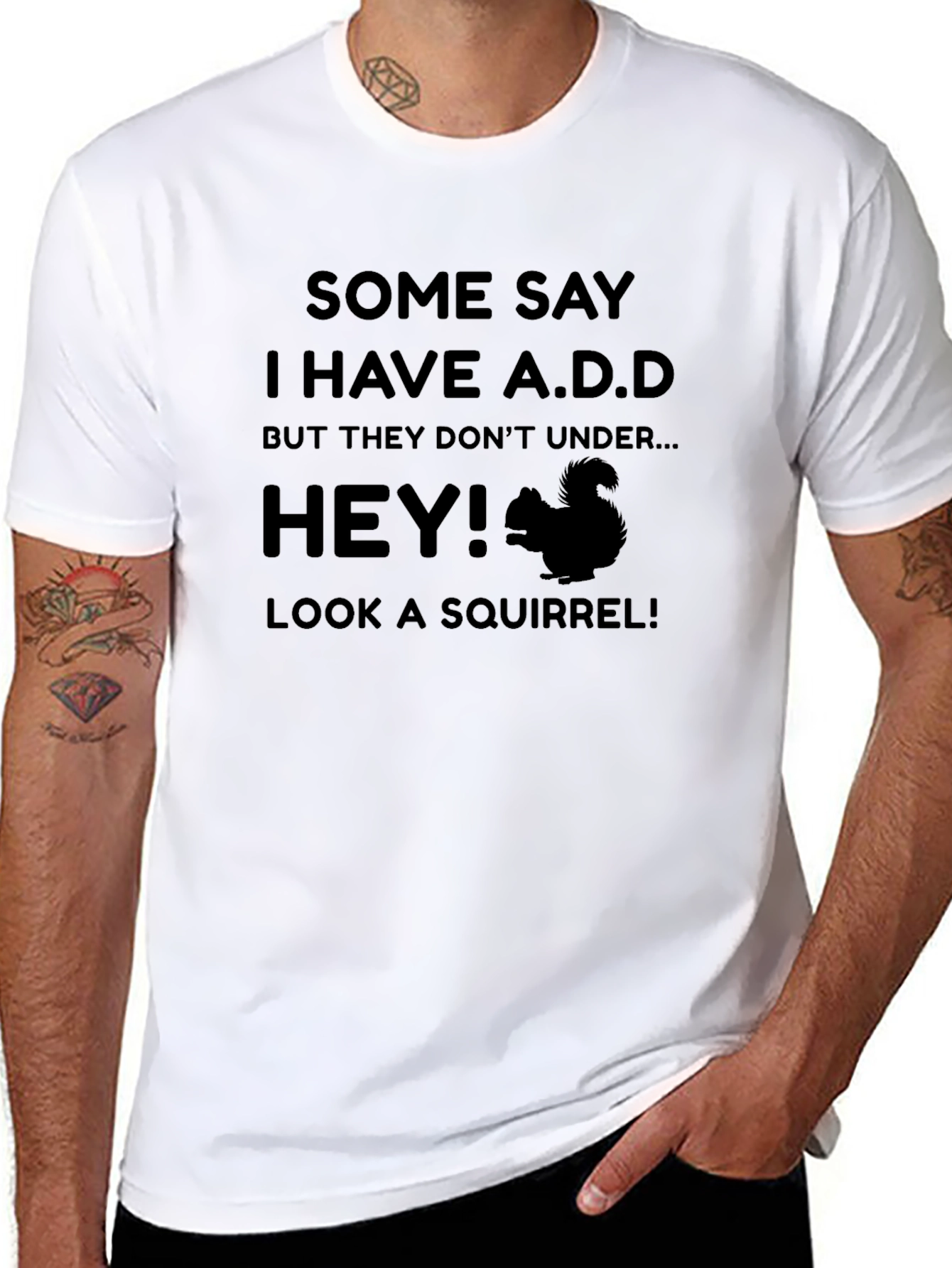 ADD Squirrel T-Shirt - Funny Attention Deficit Tee