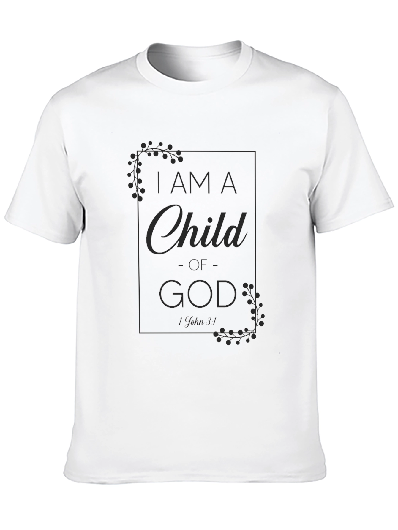 I am a Child of God Black Graphic T-Shirt