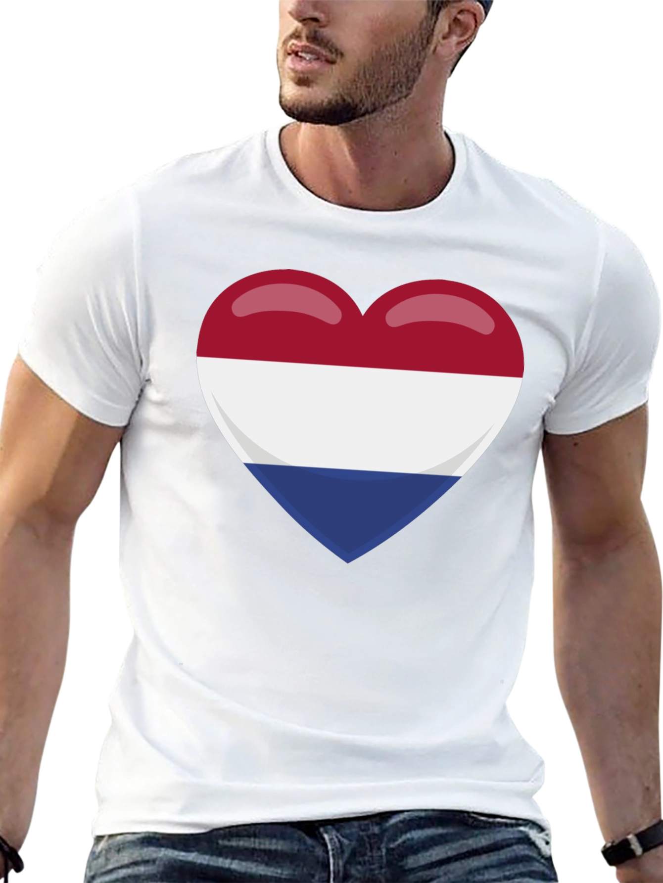 Netherlands Flag Heart T-Shirt - Show Your Pride!