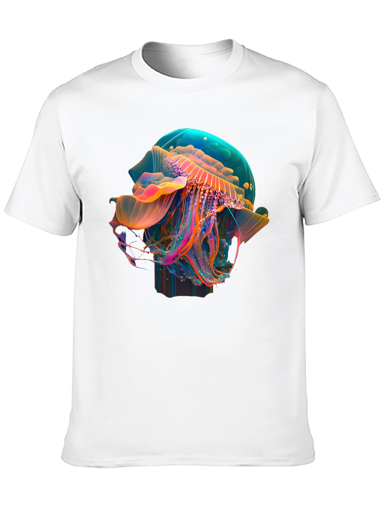 Neon Jellyfish Graphic Black T-Shirt