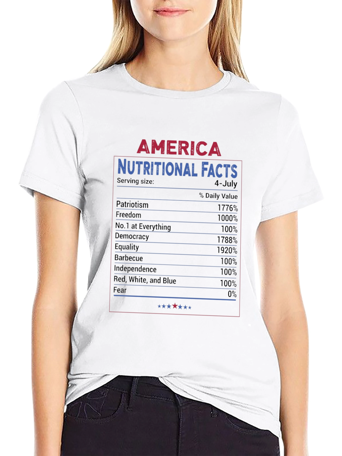 America Nutritional Facts Patriotic T-Shirt