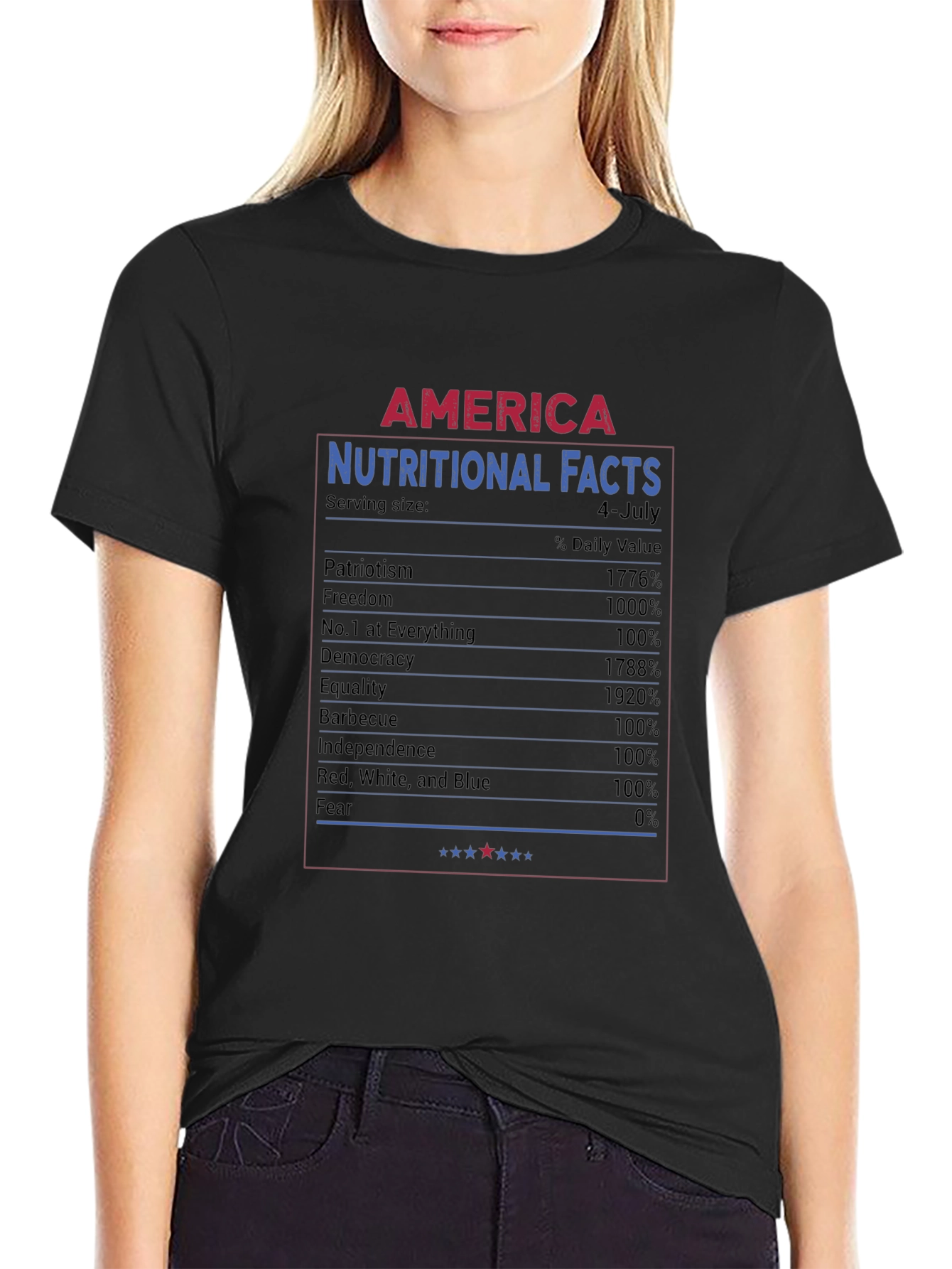 America Nutritional Facts Patriotic T-Shirt