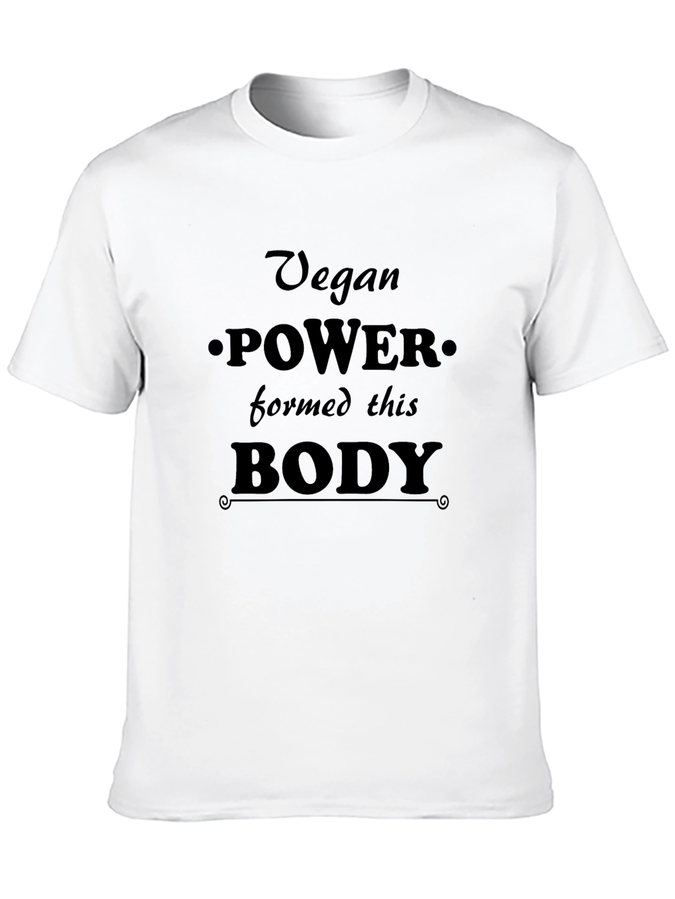 Vegan Power Black T-Shirt