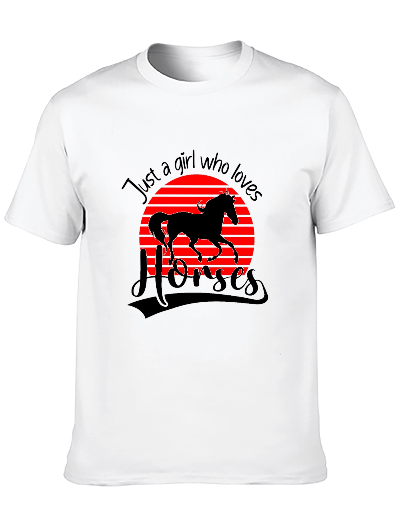 Girl Who Loves Horses Graphic T-Shirt