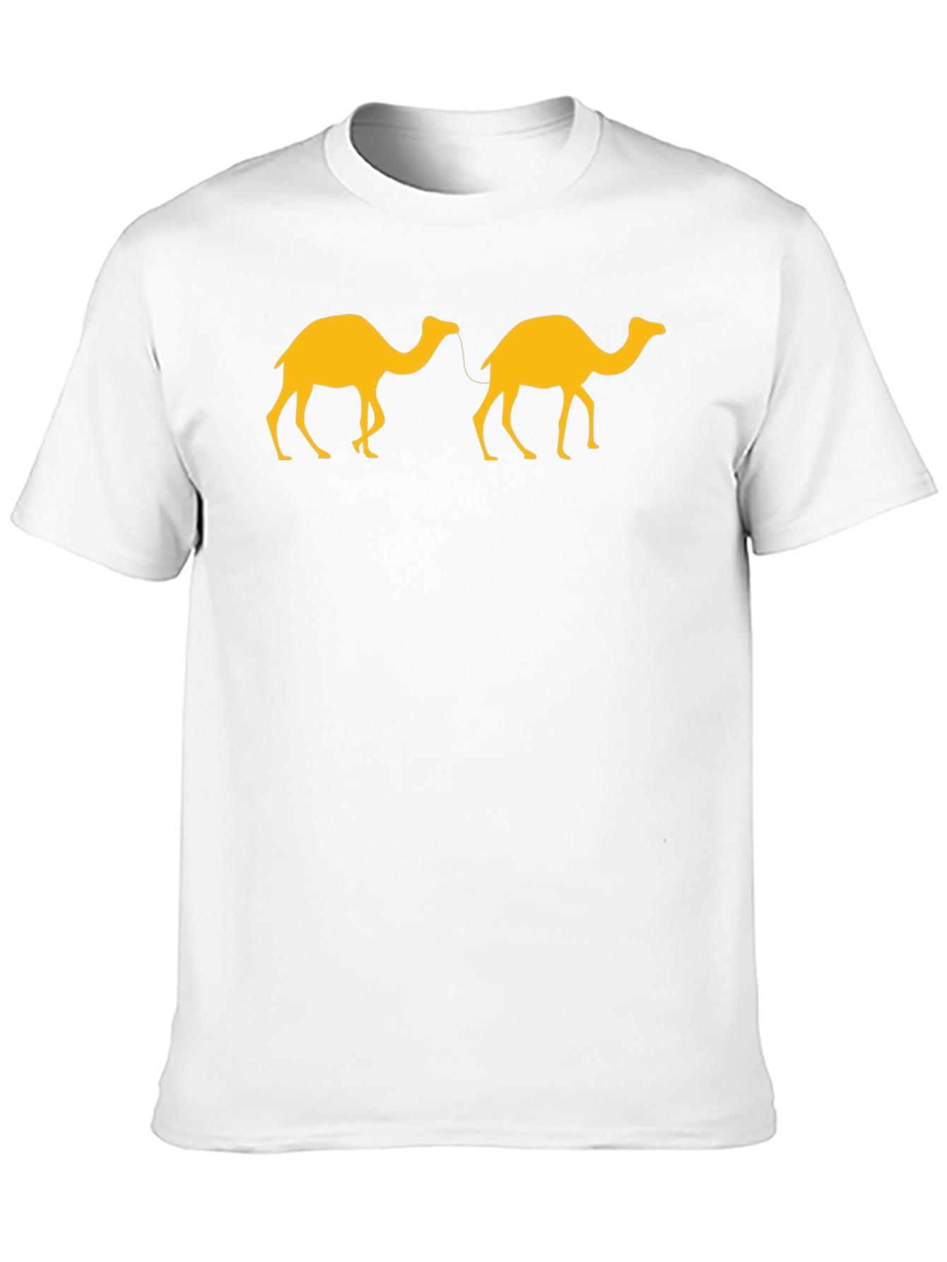 Two Camels Graphic Tee - Black Casual T-Shirt