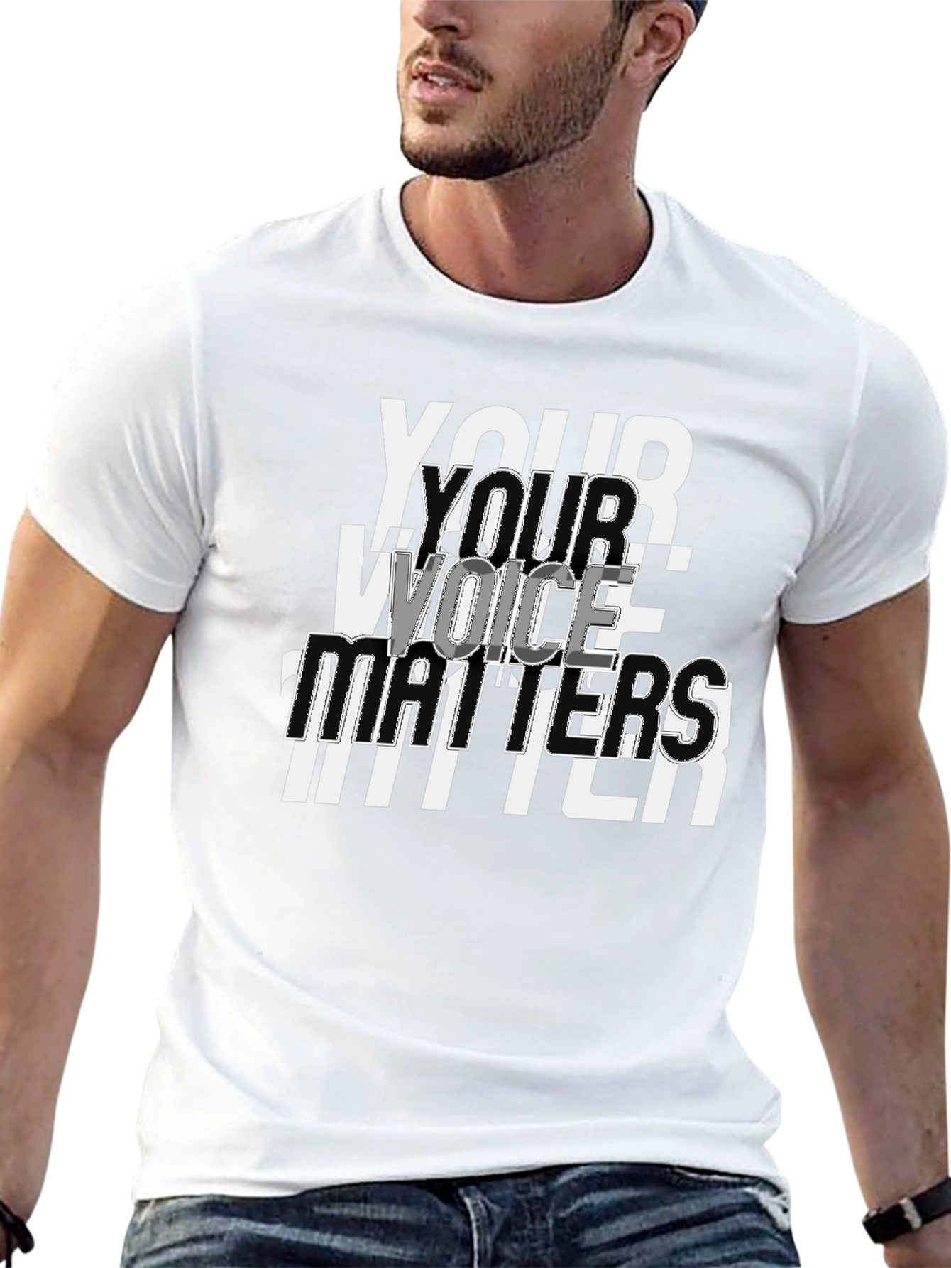 Your Voice Matters Graphic Tee - Black
