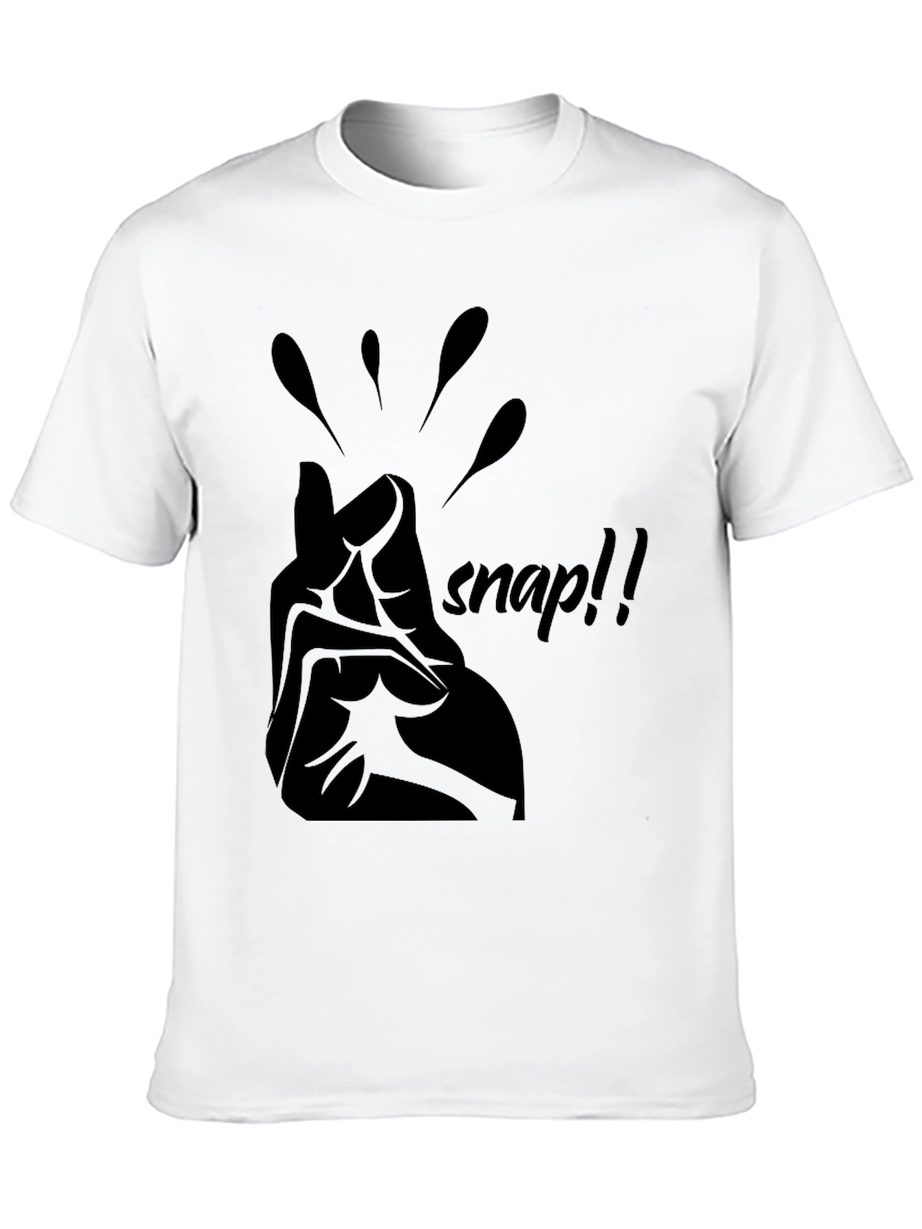 Black Snap!! Graphic Tee - Casual Style