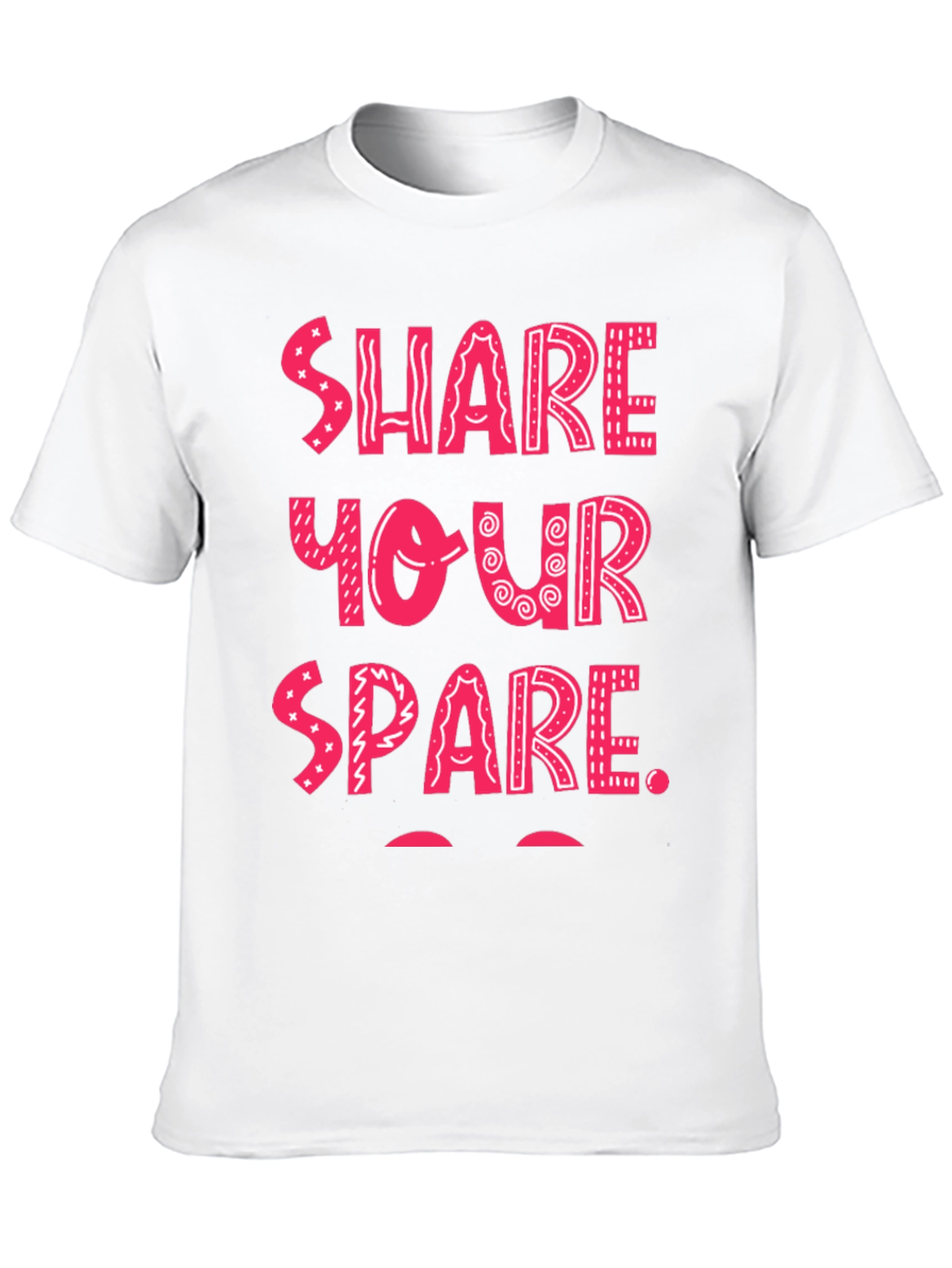 Share Your Spare Graphic Tee - Black Cotton