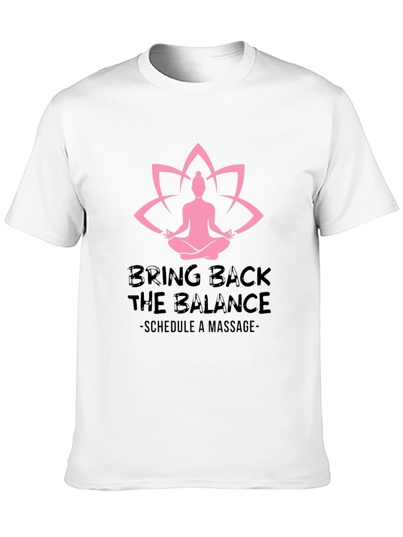 Balance Massage Black Graphic Tee