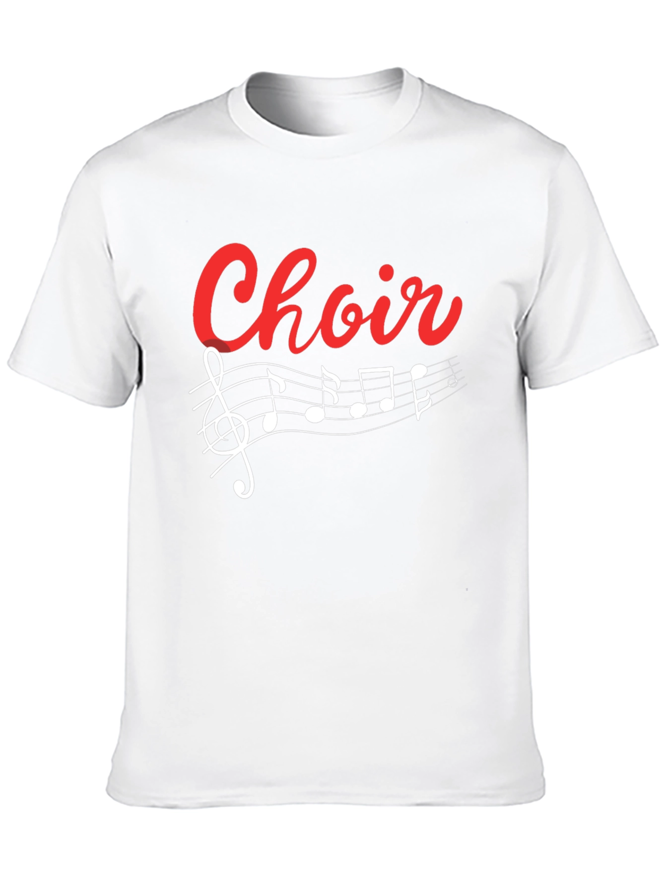 Choir T-Shirt - Music Notes Treble Clef Graphic Tee