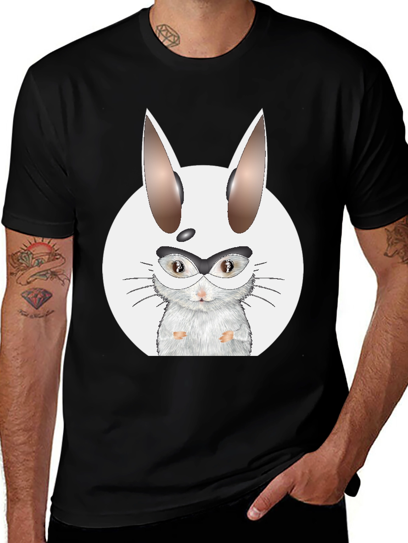 Funny Hamster Rabbit Graphic T-Shirt - Unique Design