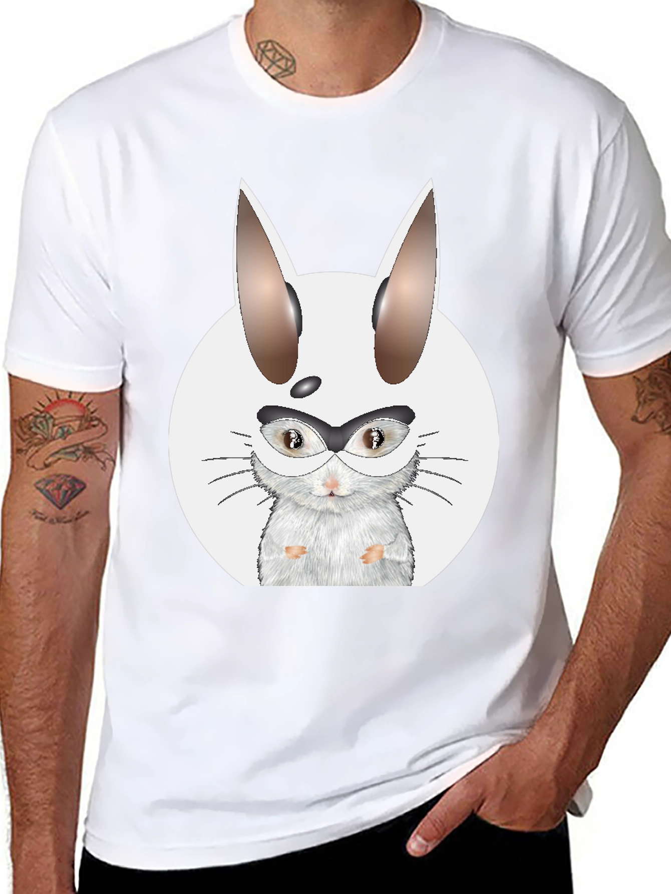Funny Hamster Rabbit Graphic T-Shirt - Unique Design