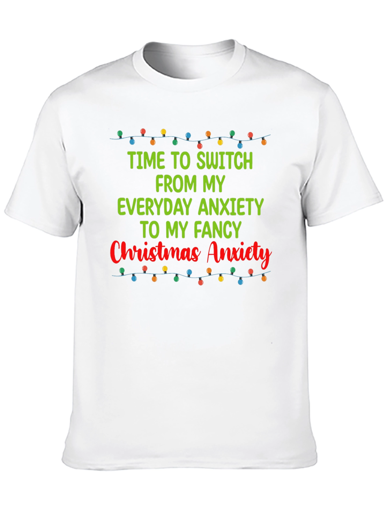 Funny Christmas Anxiety Graphic T-Shirt