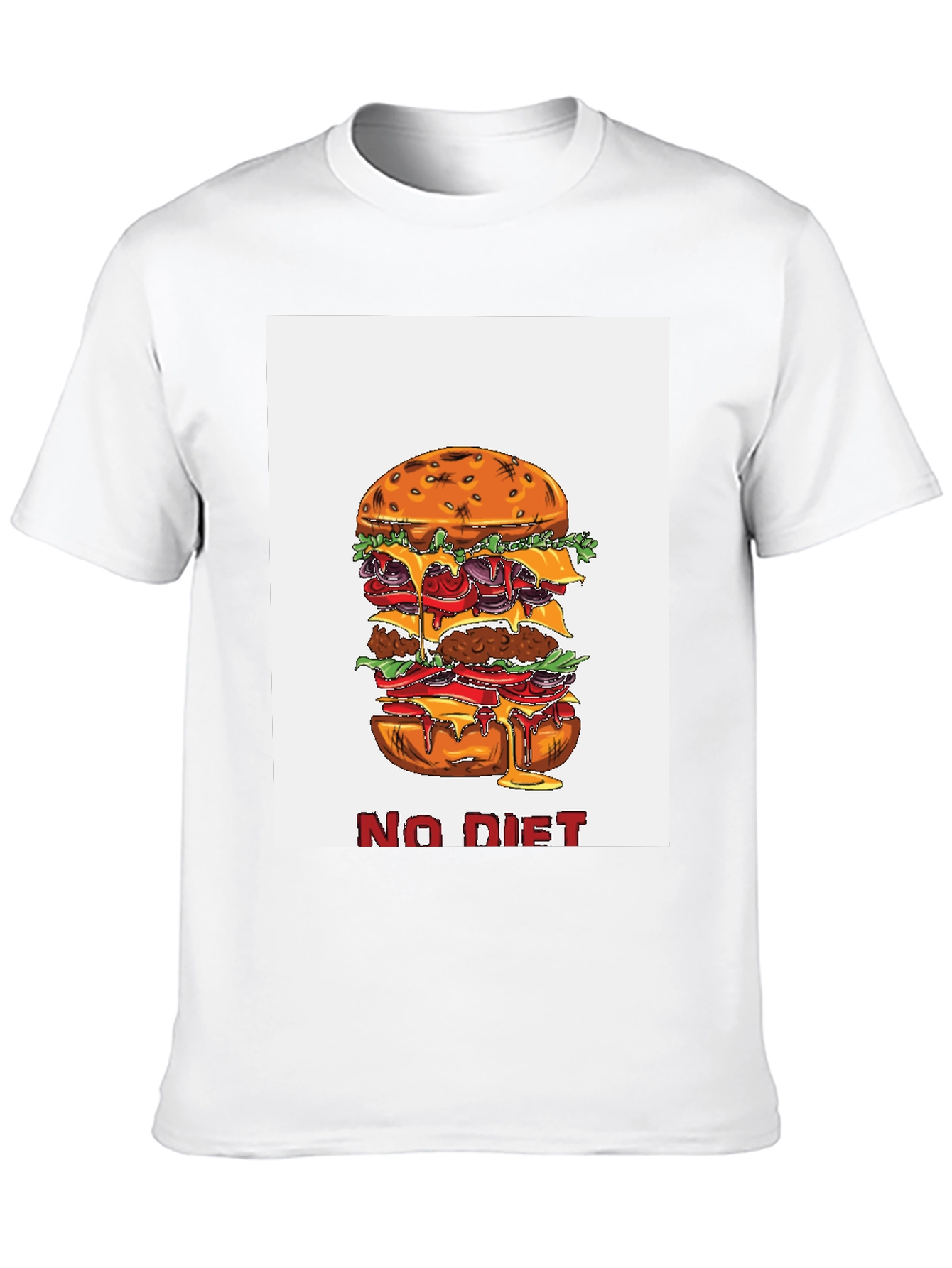 No Diet Burger Graphic Tee - Black