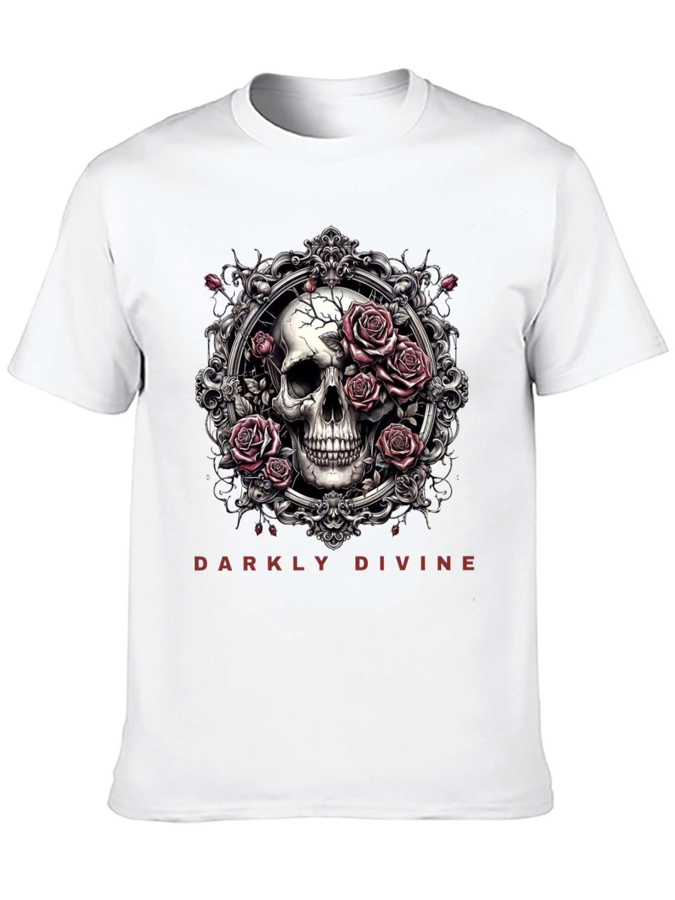 Darkly Divine Skull & Roses Graphic Tee