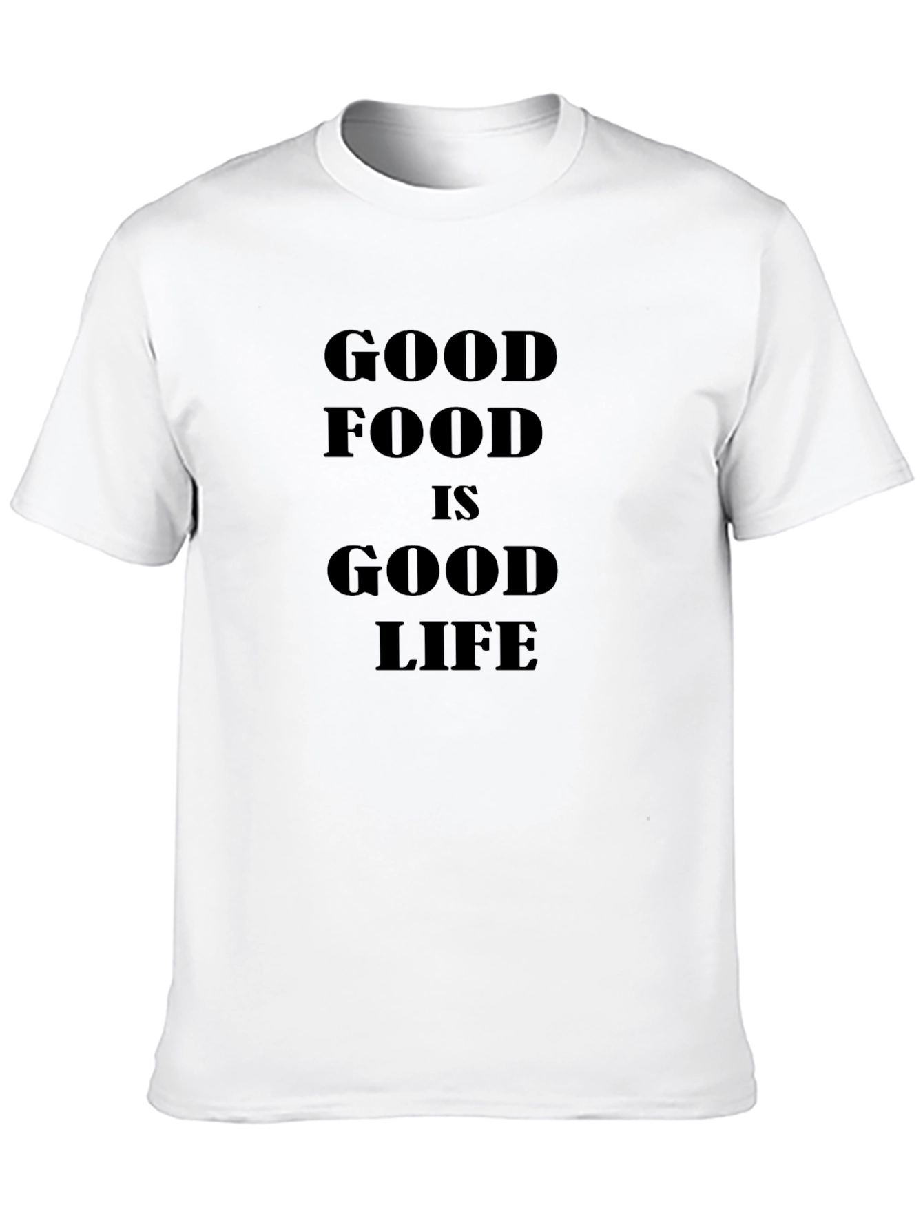 Good Food Good Life Black Graphic Tee