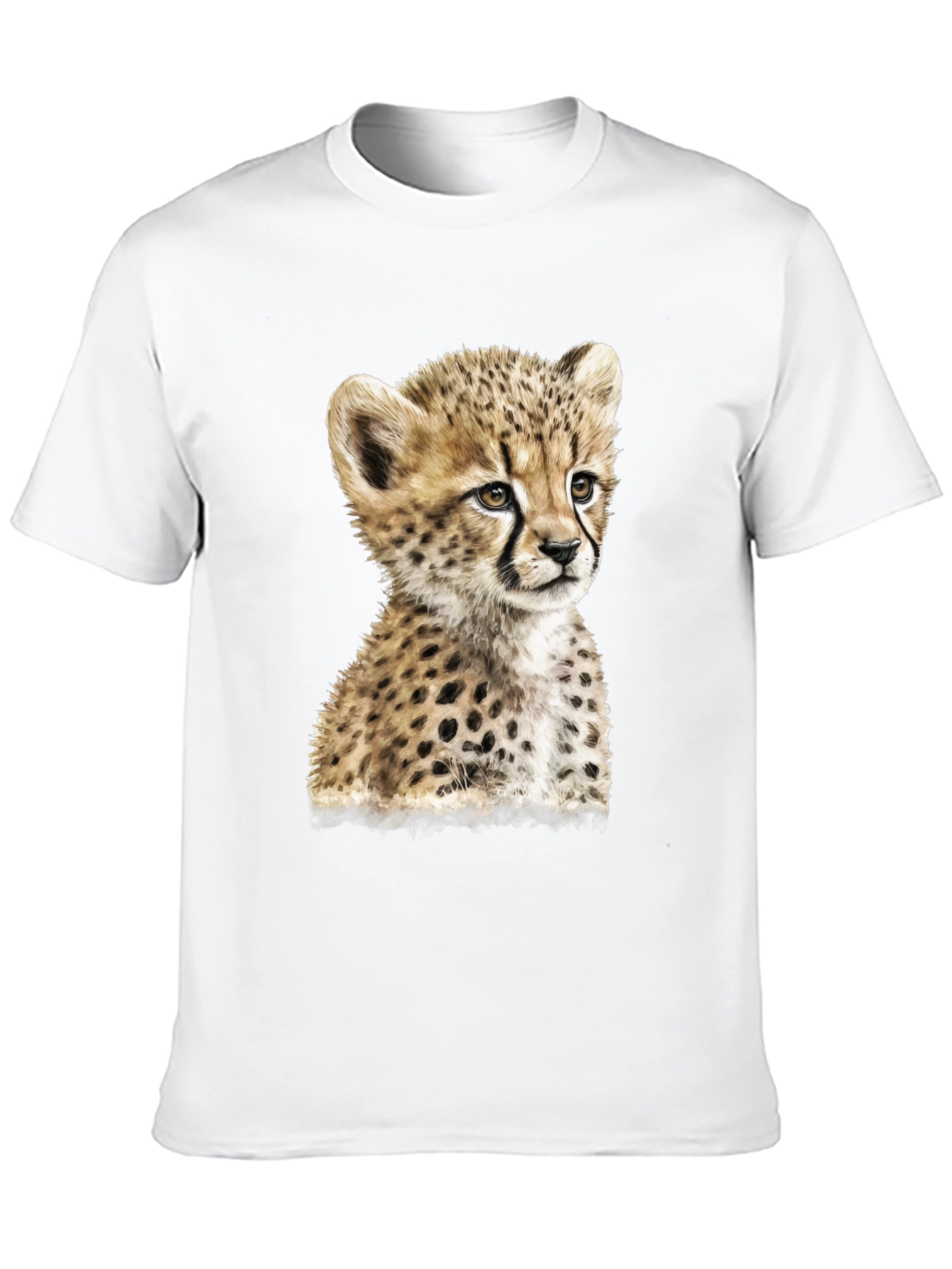 Cheetah Cub Graphic Black T-Shirt