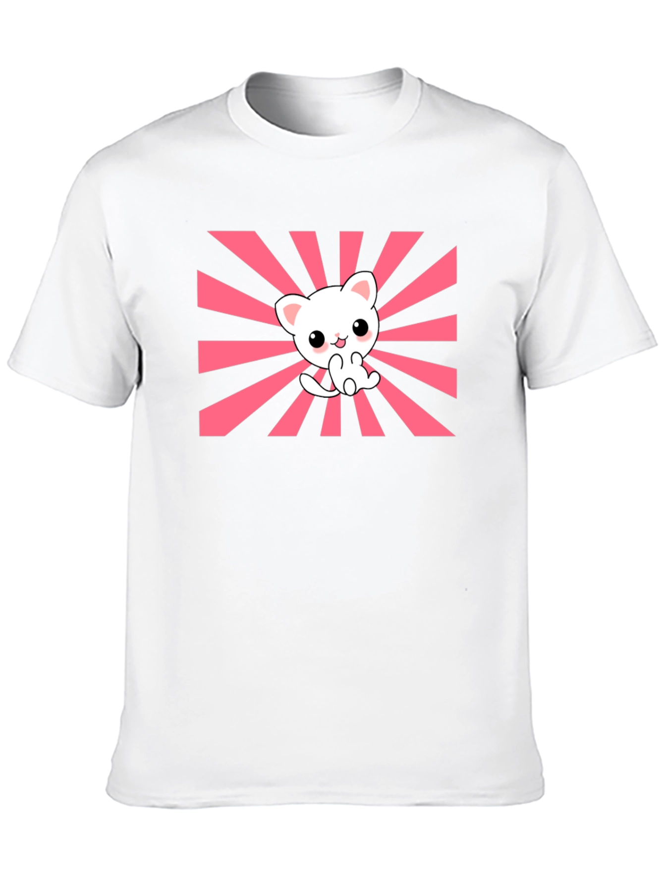 Kawaii Rising Sun Cat T-Shirt