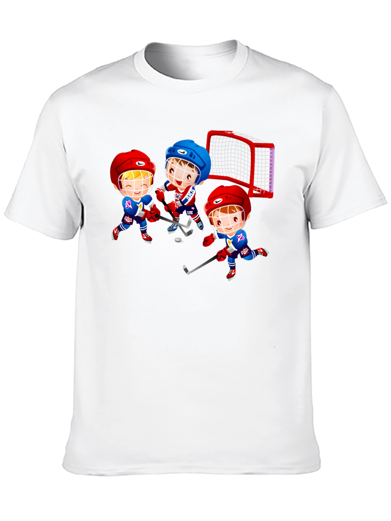 Hockey Cartoon Graphic T-Shirt - Fun Sports Tee
