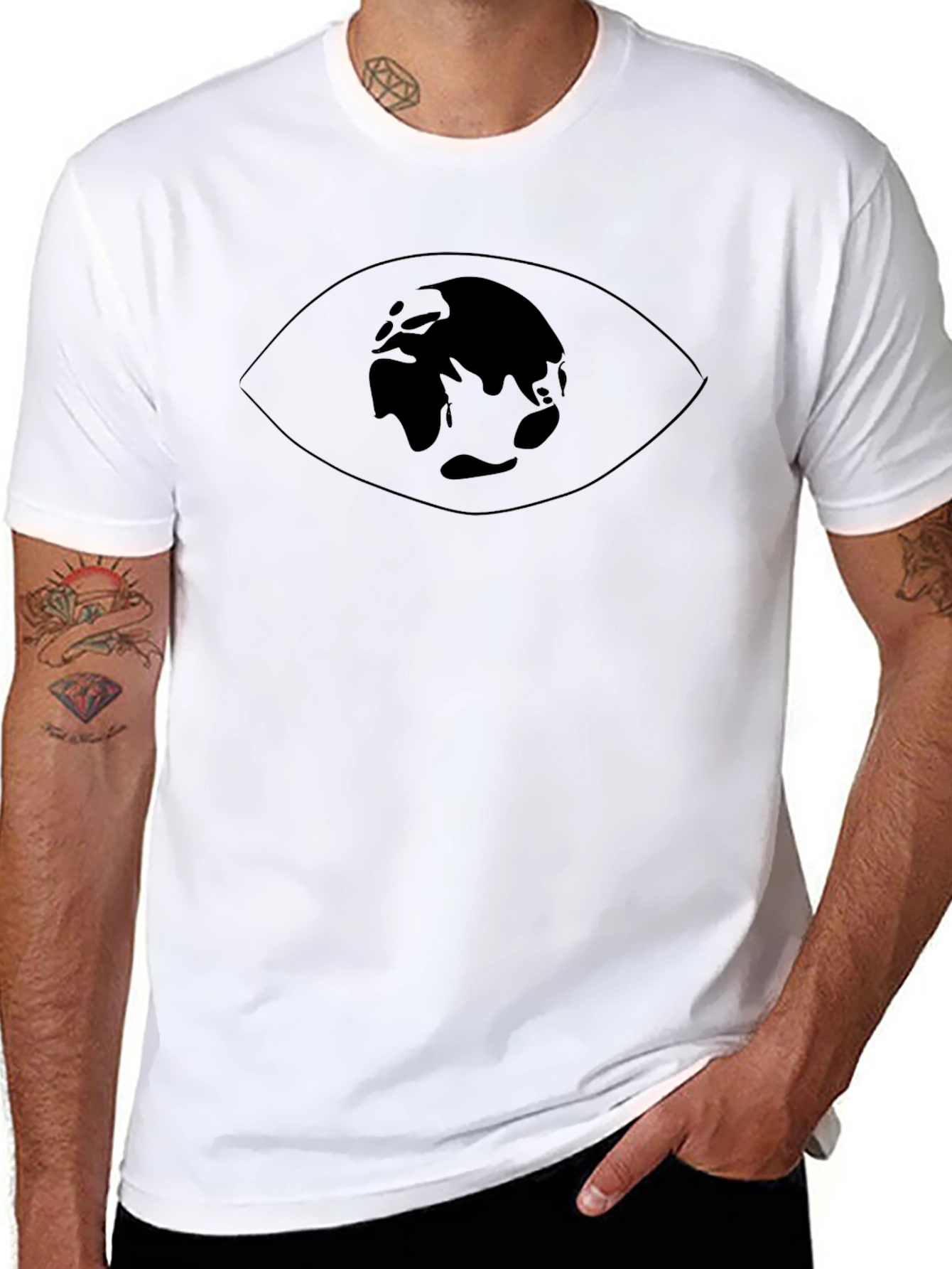 Eye See the World Graphic Black T-Shirt