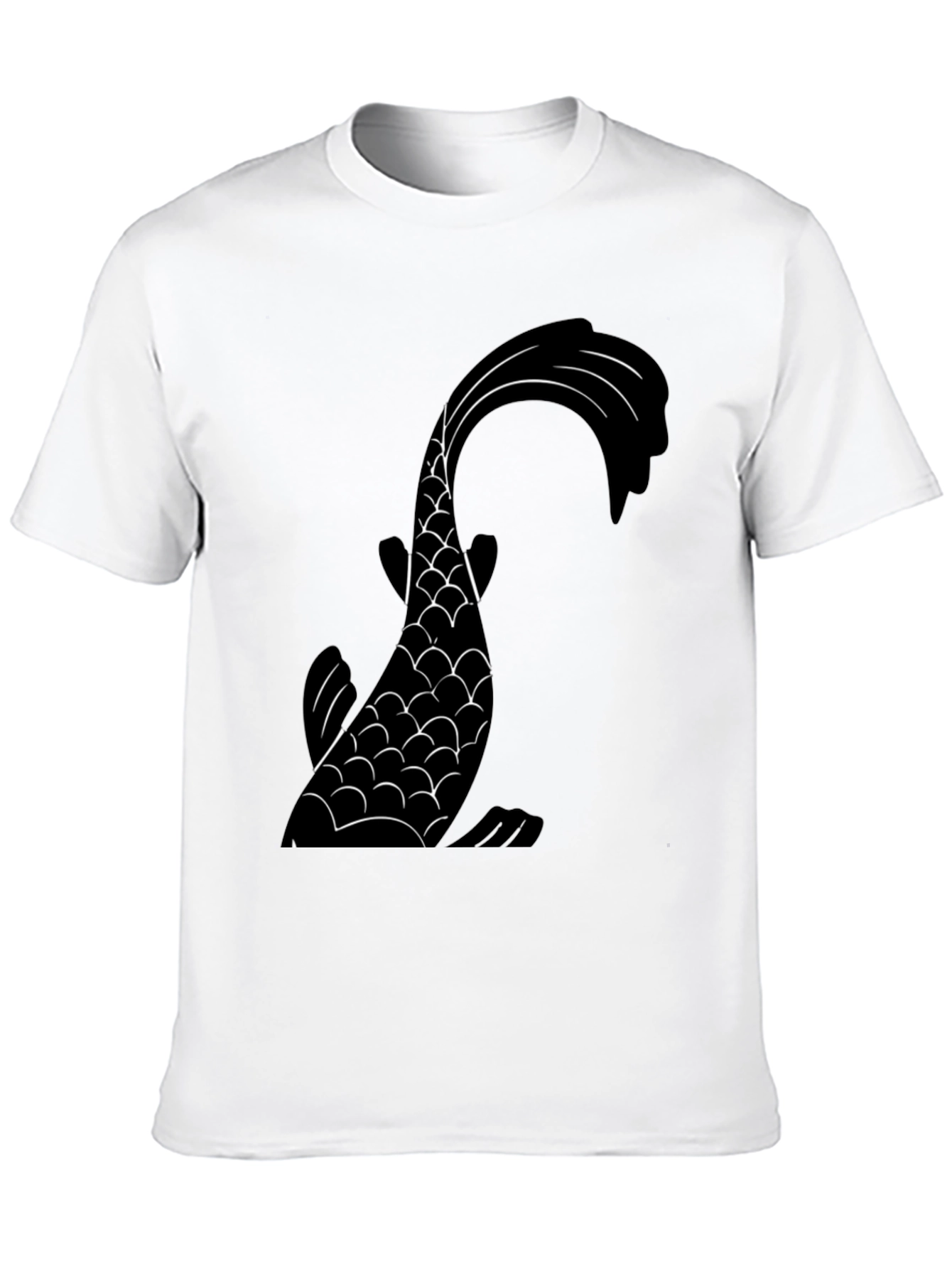 Koi Fish Graphic Tee - Stylish Black T-Shirt