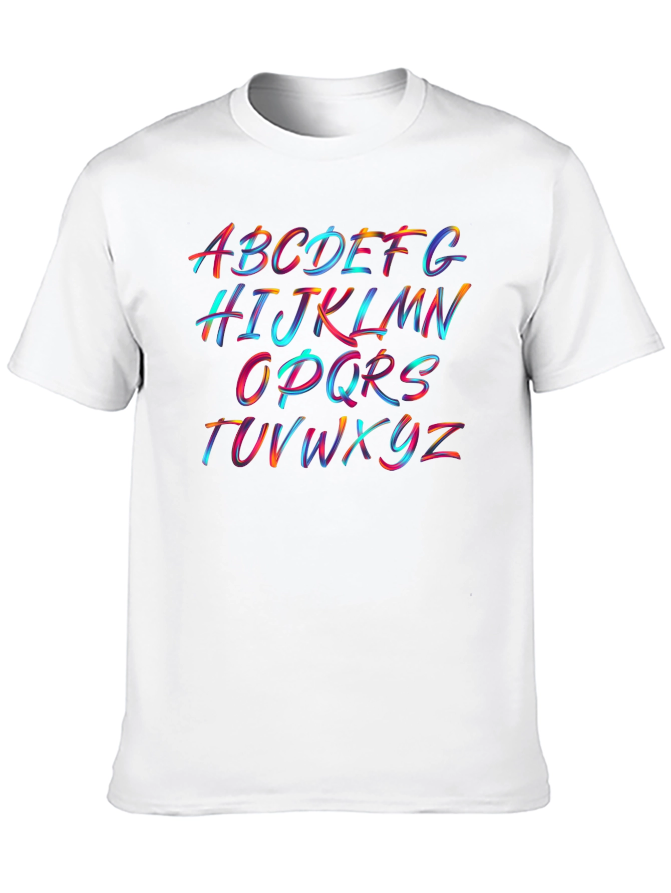 Colorful Alphabet Brushstroke T-Shirt