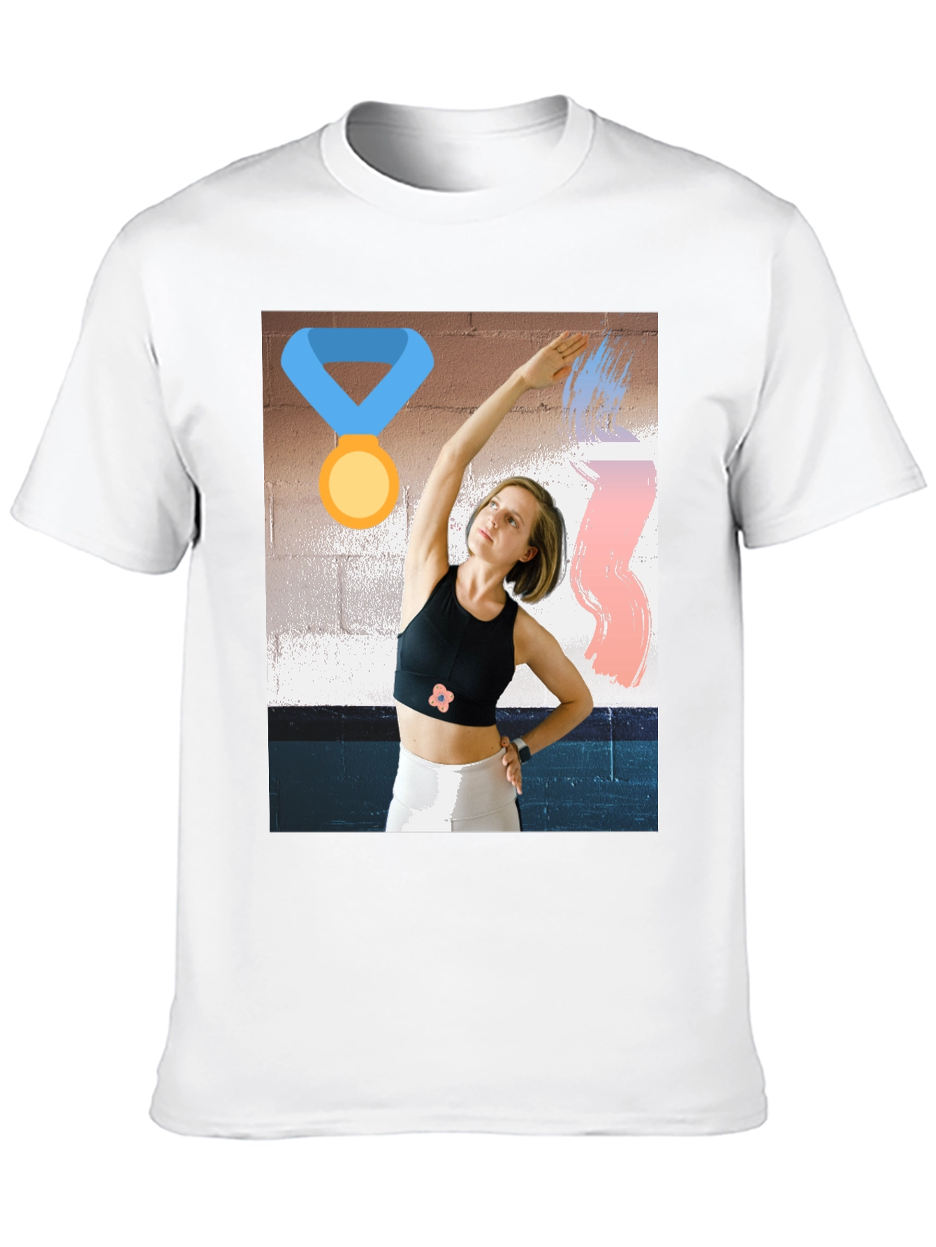 Unique Graphic Tee - Athletic Woman Design