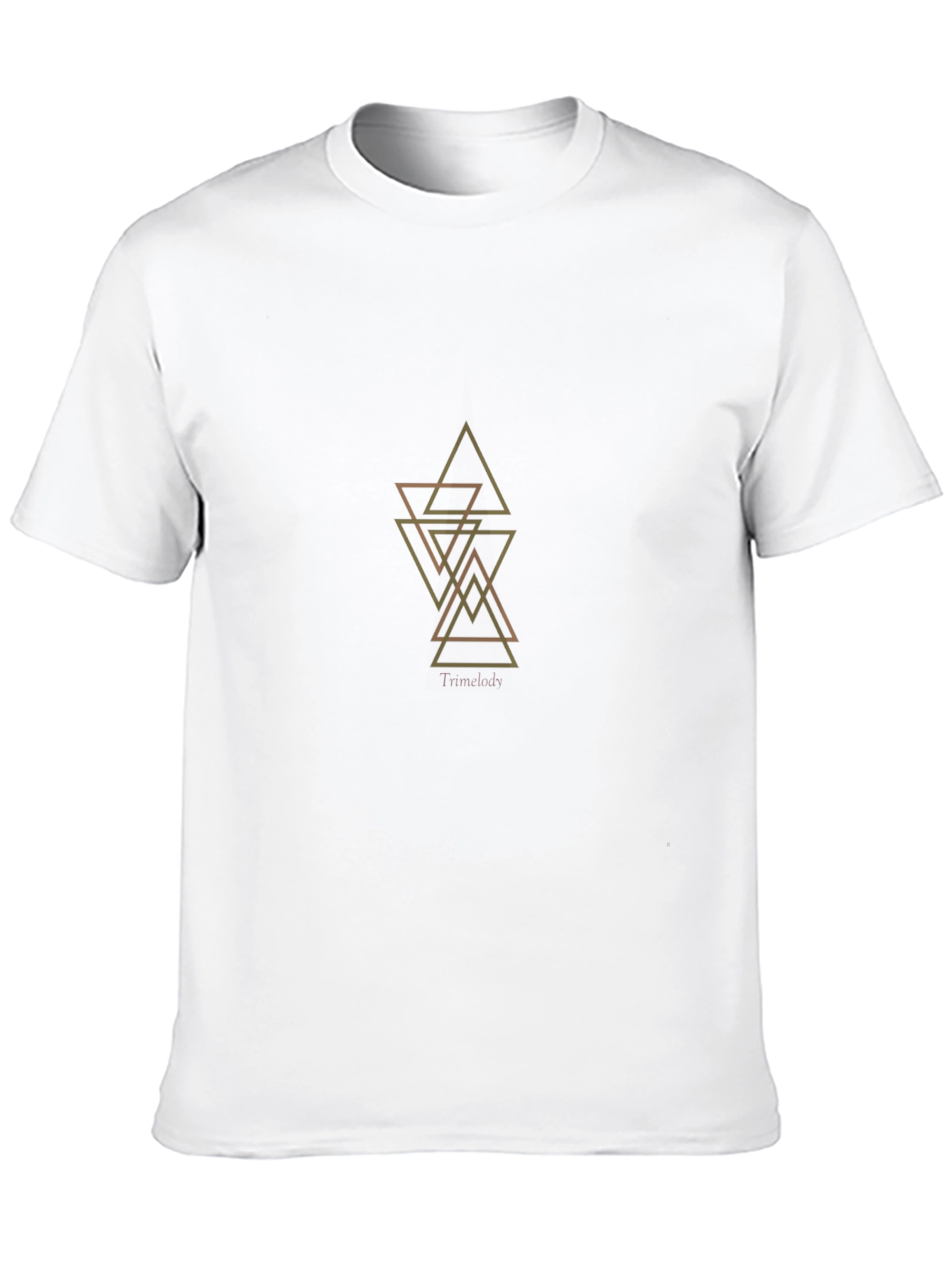 Geometric Triangles Graphic Tee - Black Cotton Blend