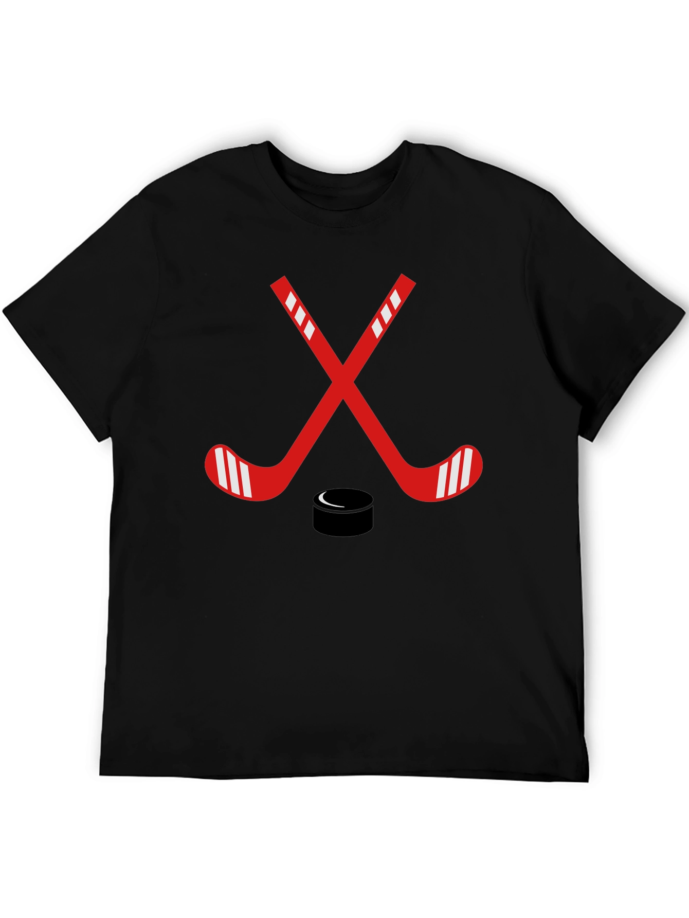 Hockey Sticks & Puck Graphic Tee
