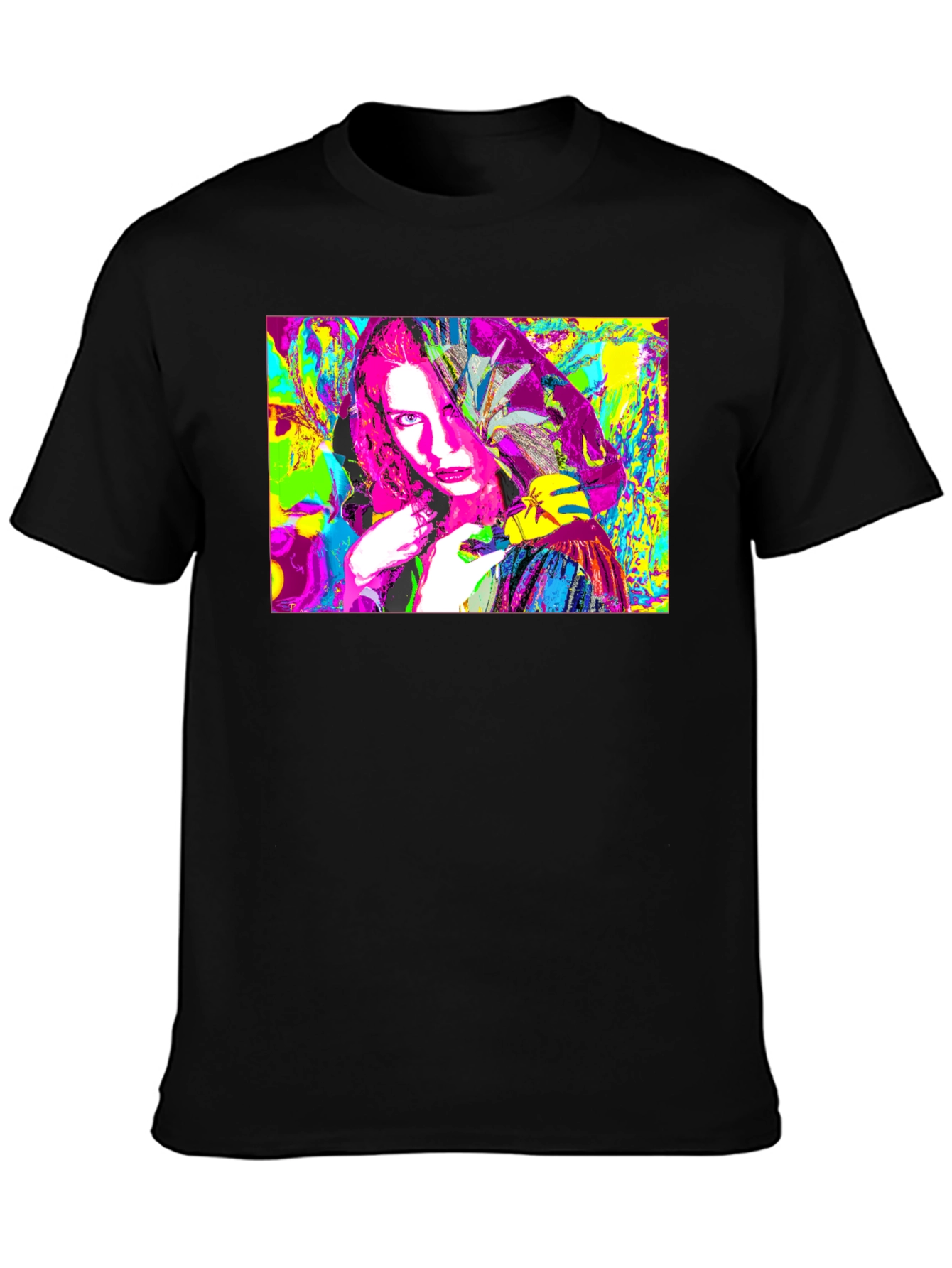 Abstract Pop Art Graphic Tee - Black Unisex T-Shirt