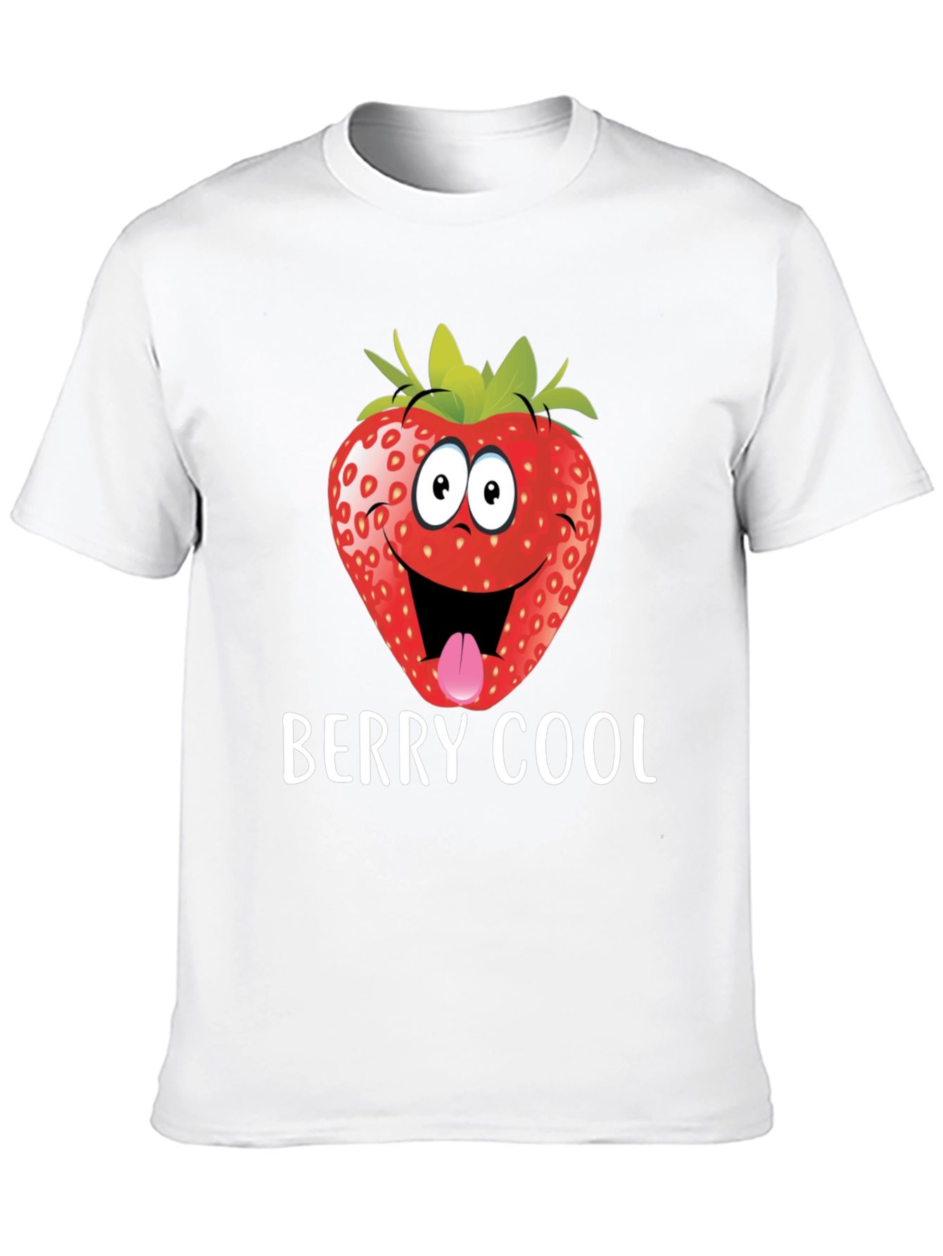 Berry Cool Strawberry Graphic Tee - Funny T-Shirt