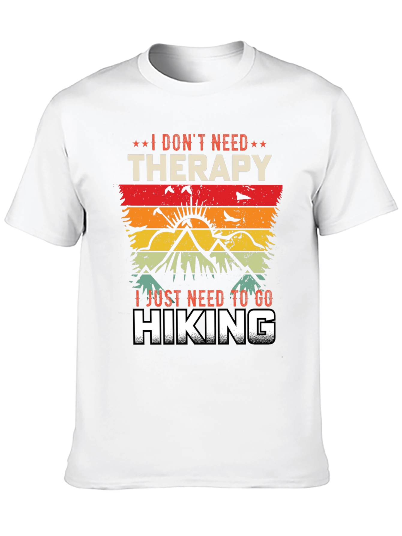 Hiking Therapy Graphic Tee - Nature Lover Shirt