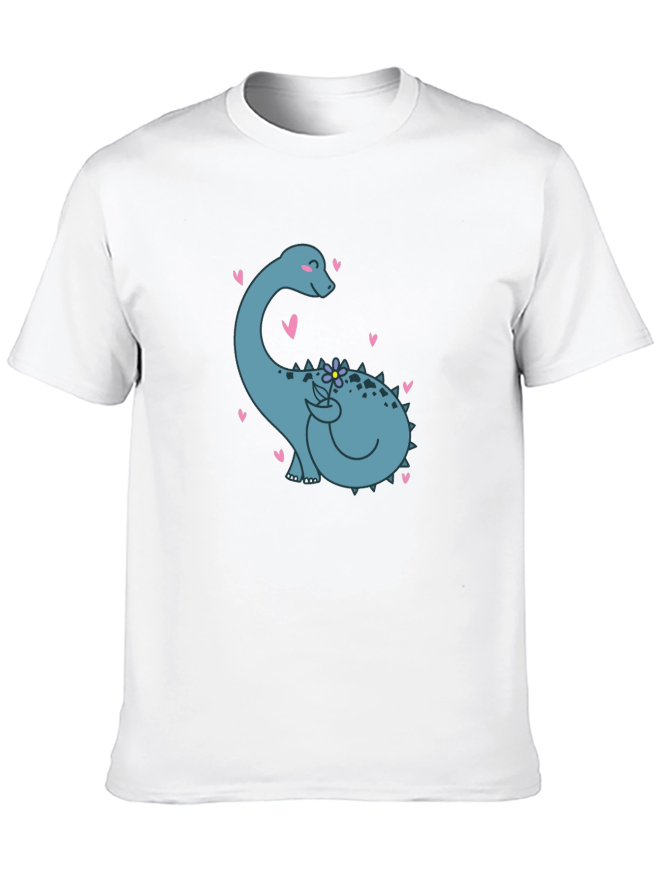 Cute Dino Holding Flower T-Shirt