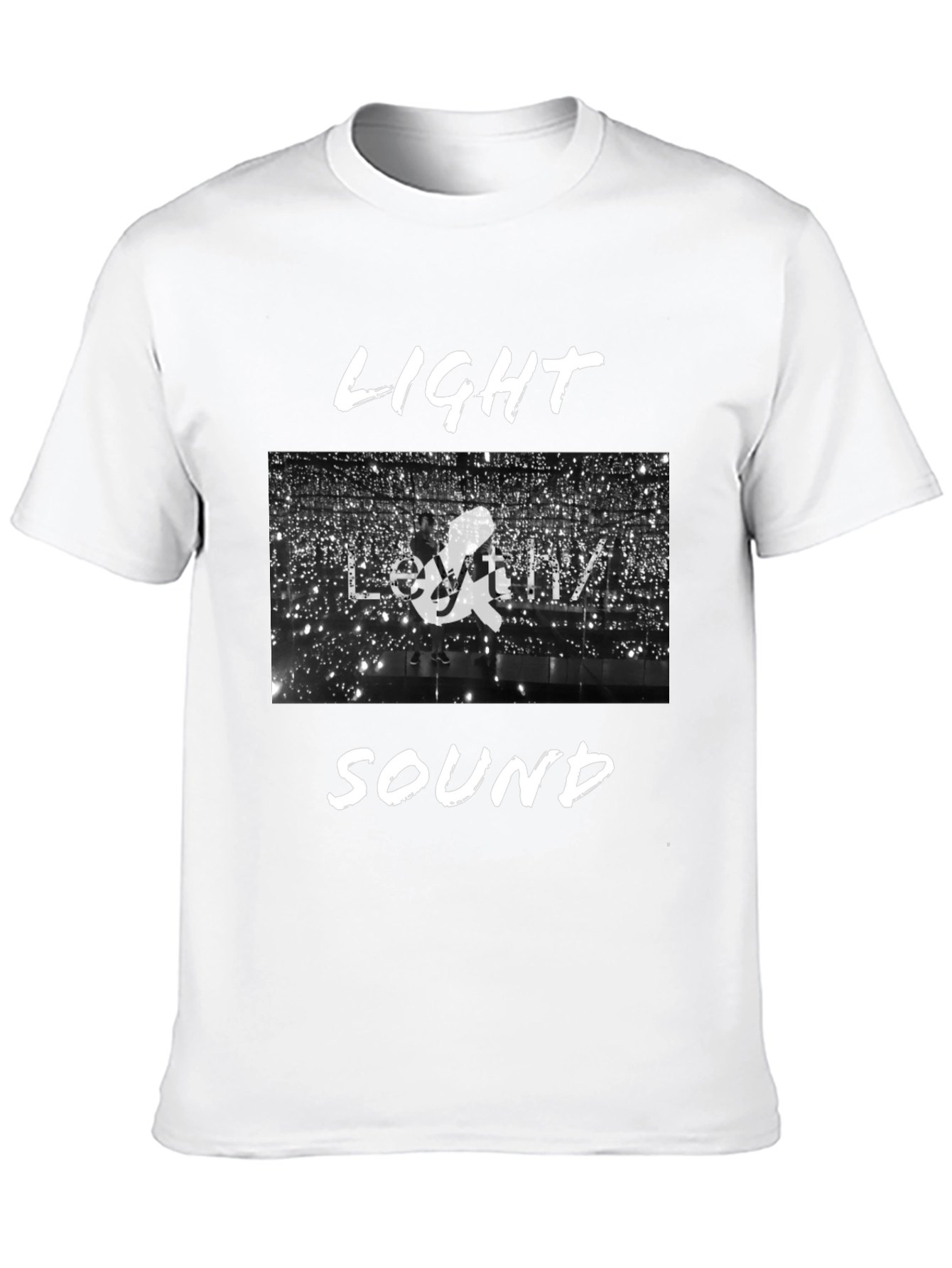 Light & Sound Graphic Tee - Black Cotton Blend