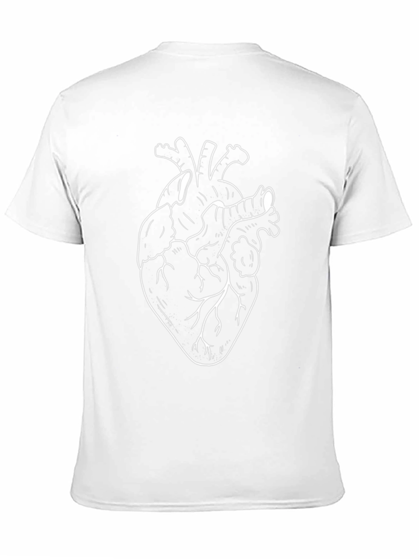 Anatomical Heart Print Black T-Shirt