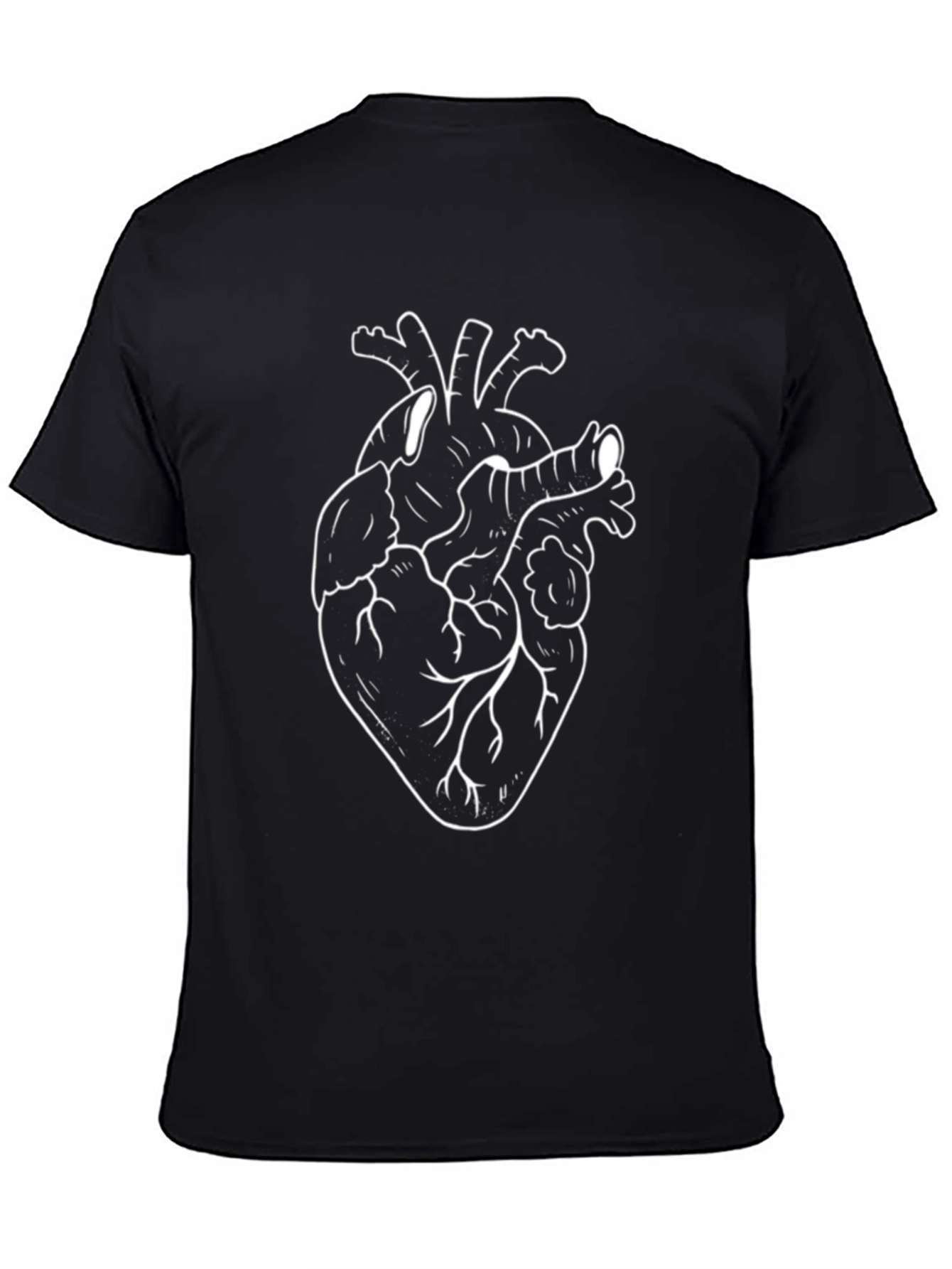 Anatomical Heart Print Black T-Shirt