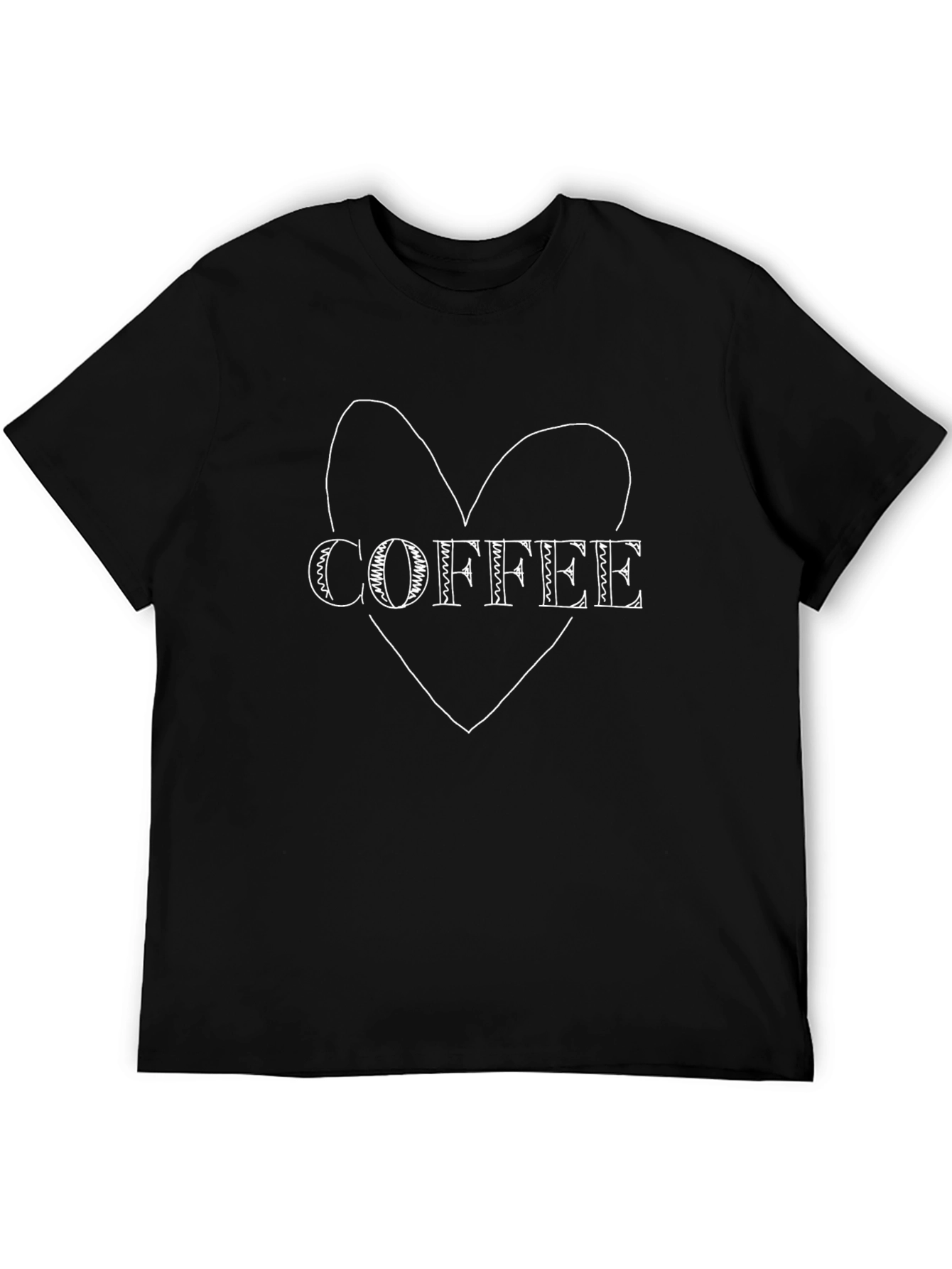 Coffee Heart Graphic Black Tee