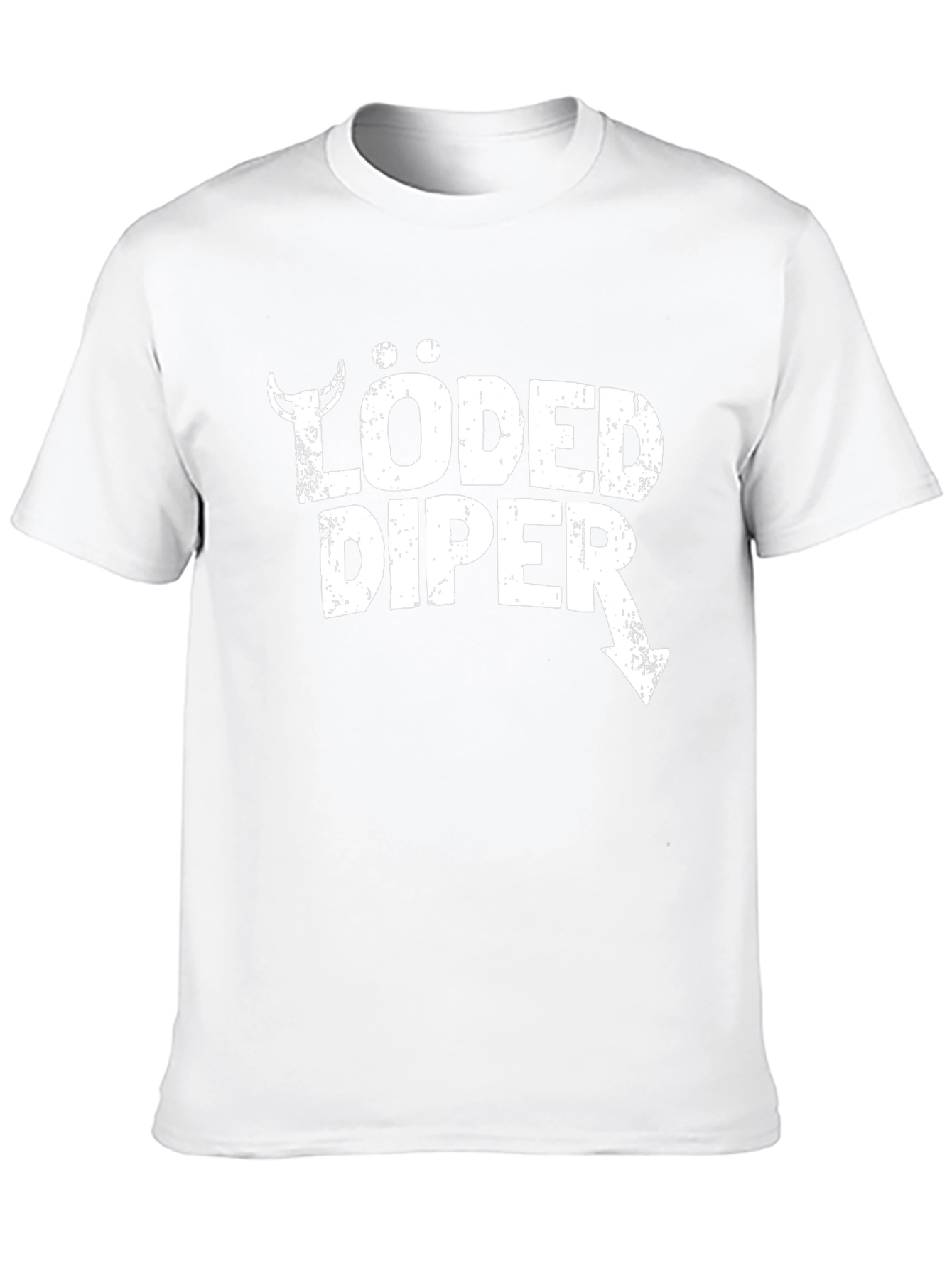 Loded Diper Tee - Black Crewneck Graphic T-Shirt