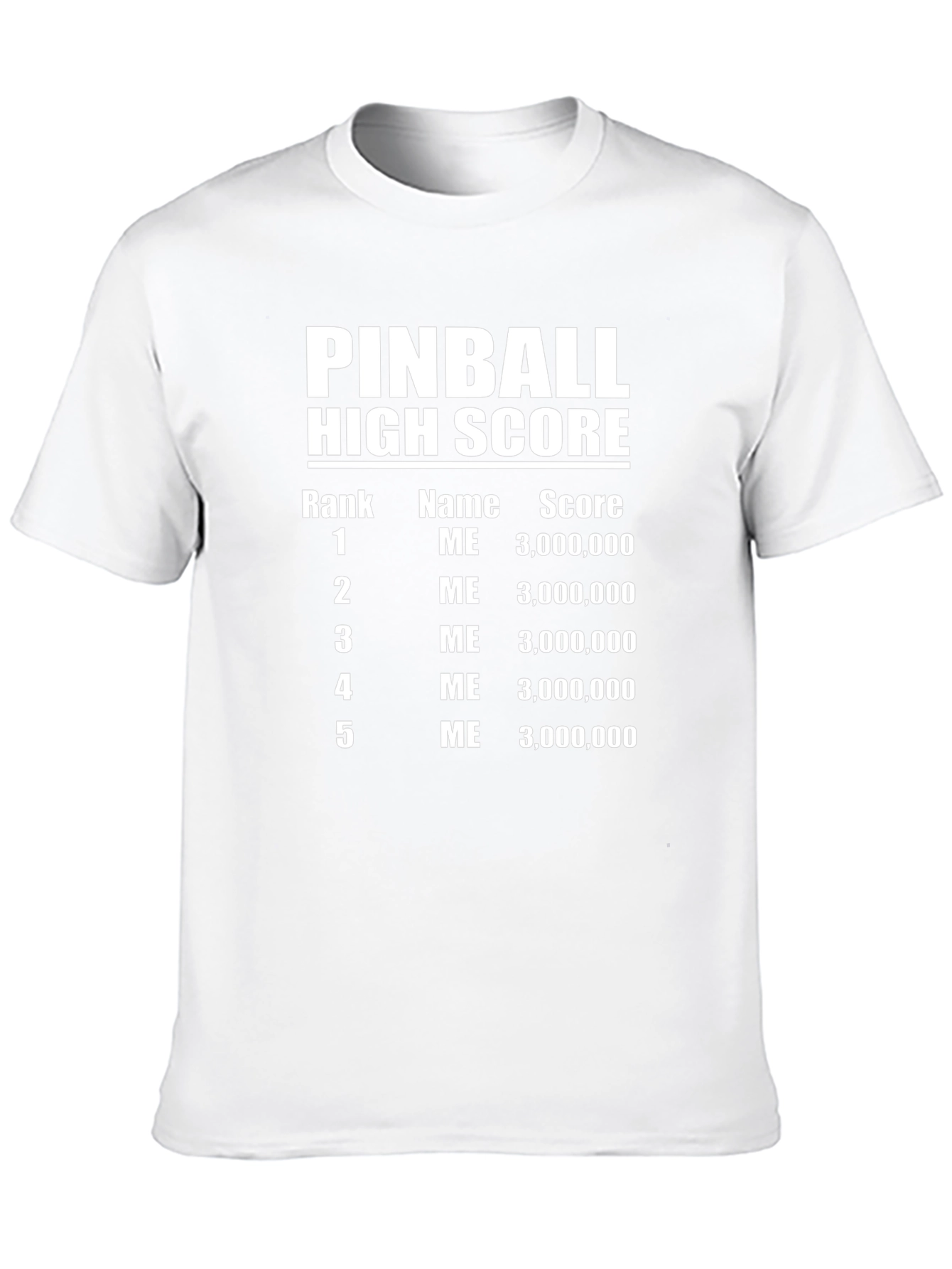 Pinball High Score Black T-Shirt