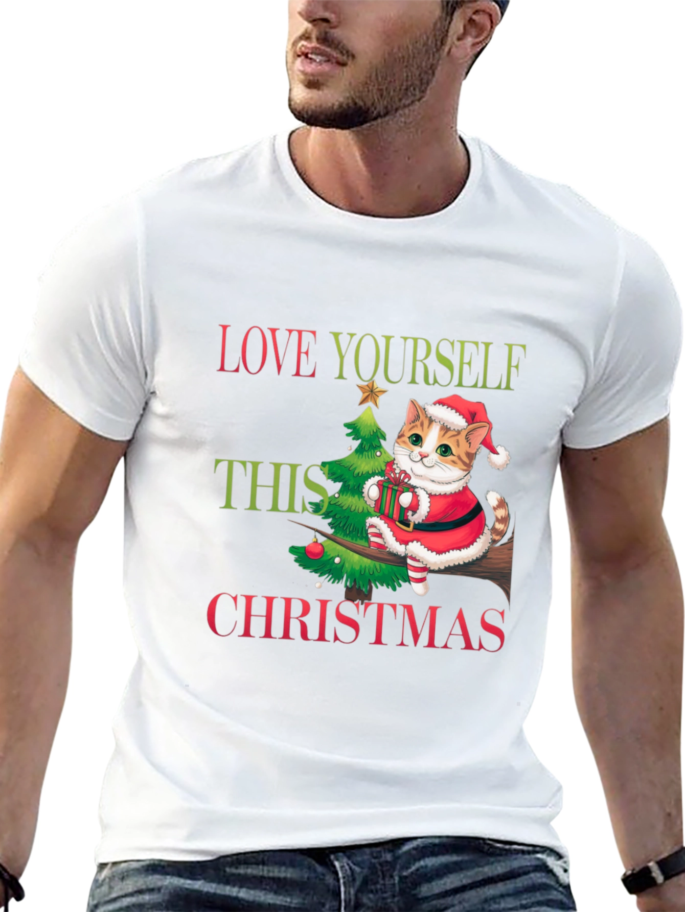 Love Yourself This Christmas Cat T-Shirt